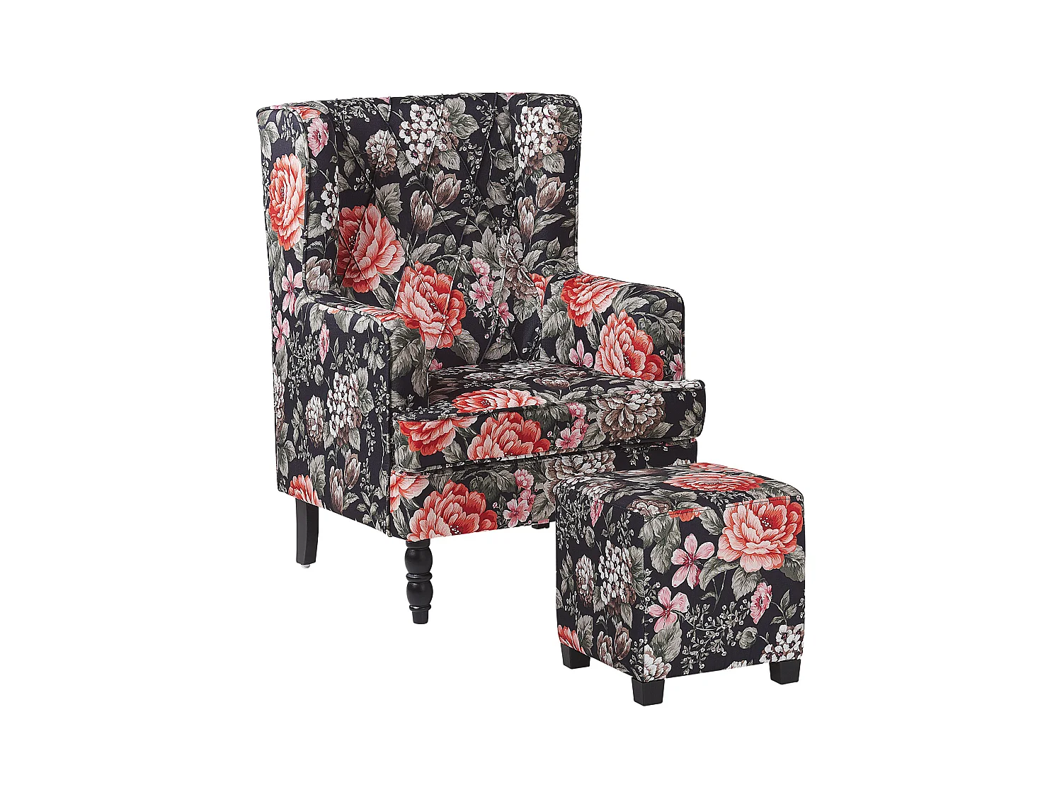 Fauteuil SANDSET met voetenbank Stof Multicolor