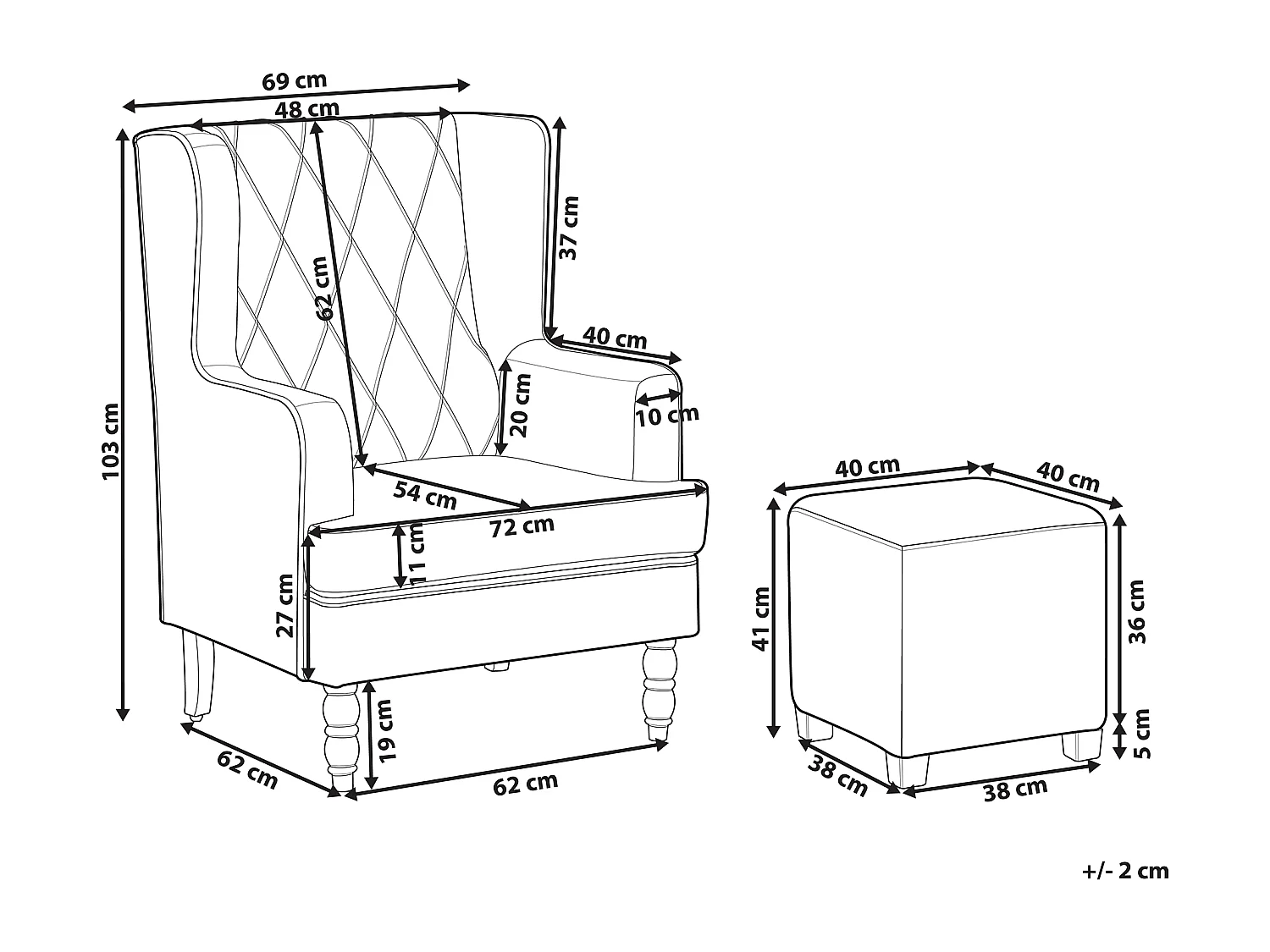 Fauteuil SANDSET Tissu Multicolore