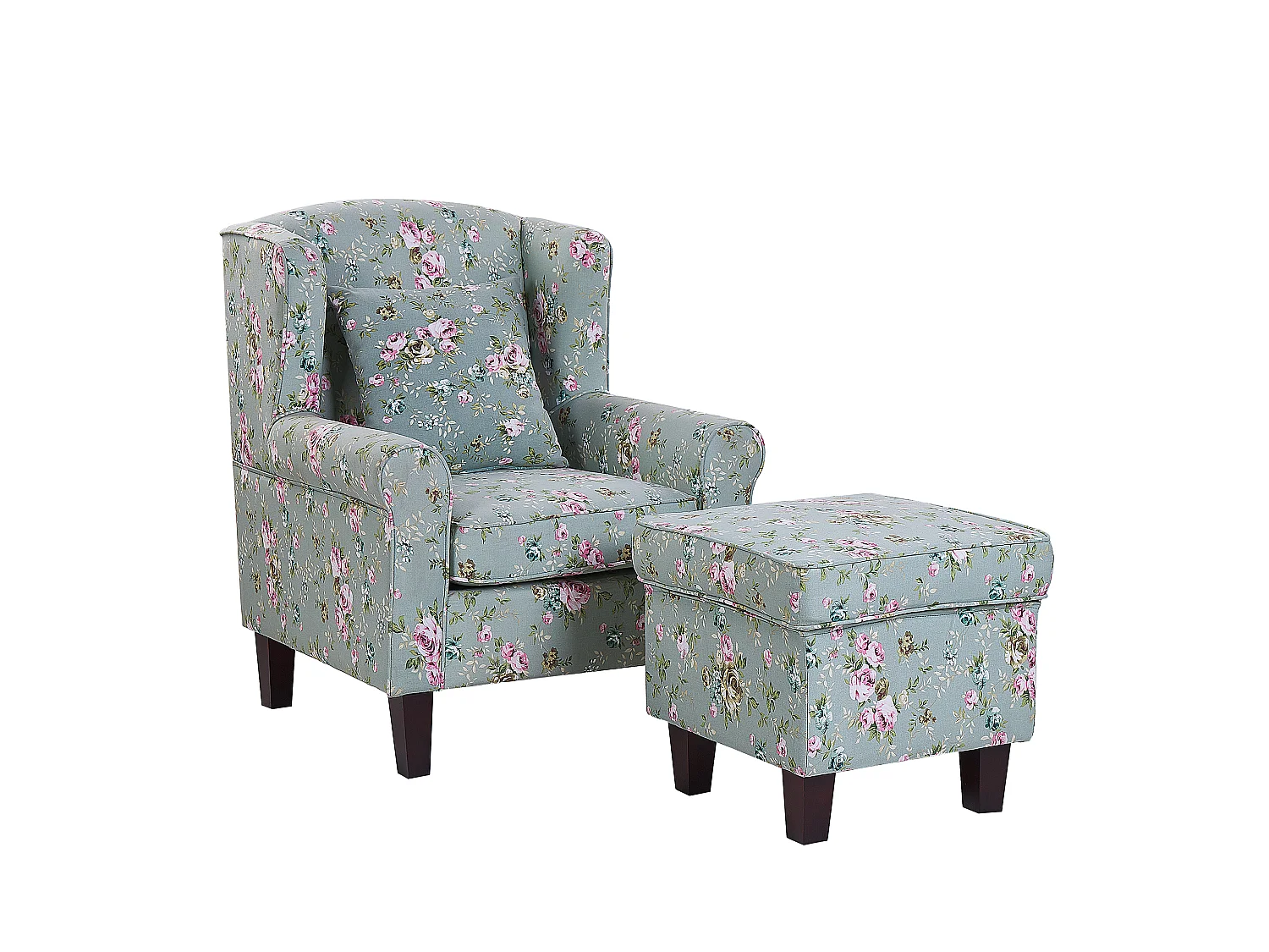 Fauteuil à oreilles HAMAR Tissu Vert
