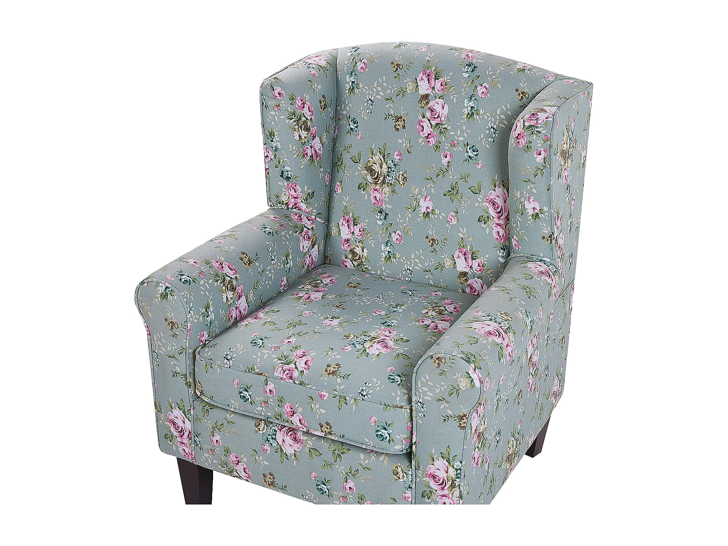 Oorfauteuil HAMAR met voetenbank Stof Groen