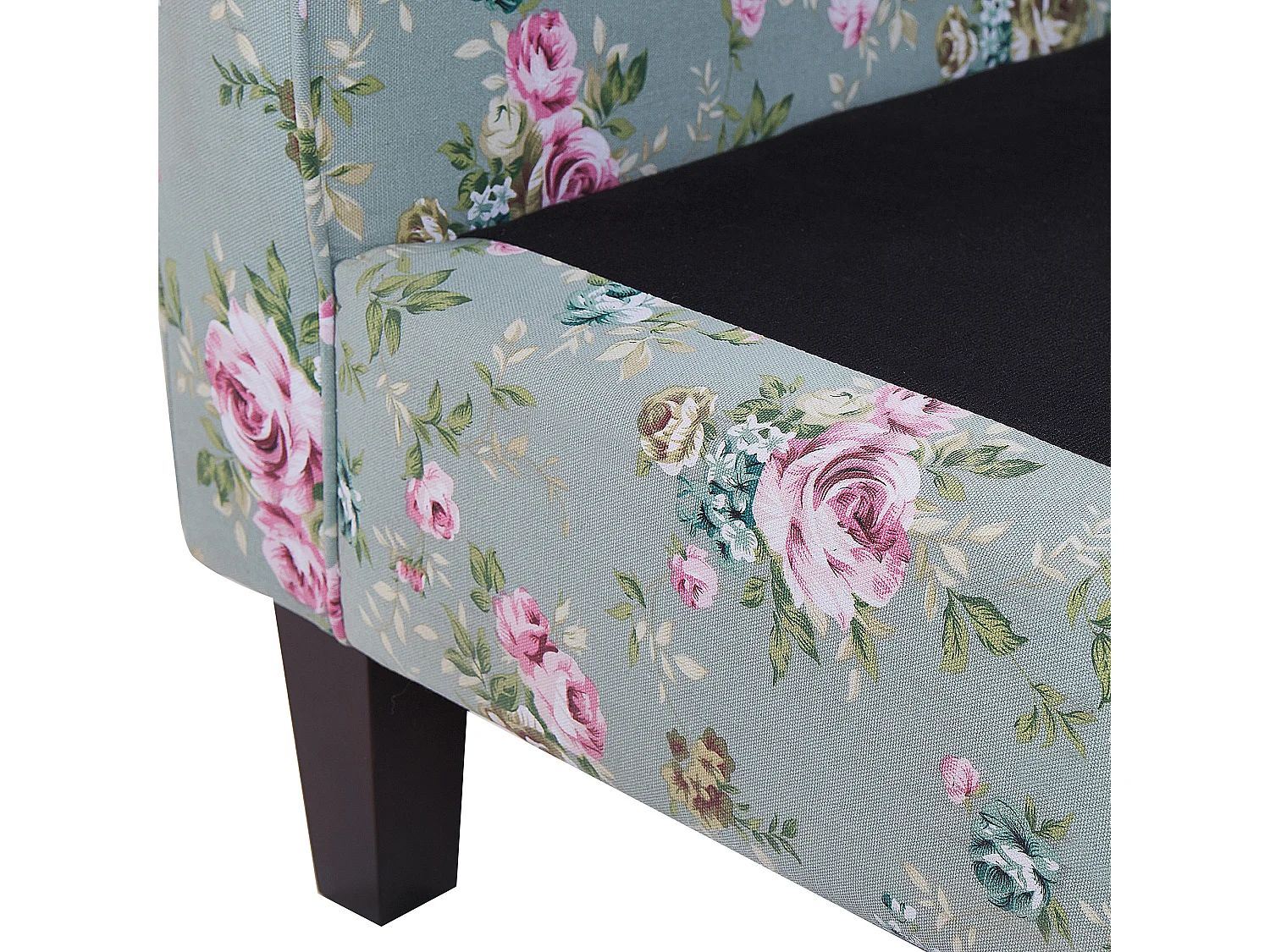 Oorfauteuil HAMAR met voetenbank Stof Groen