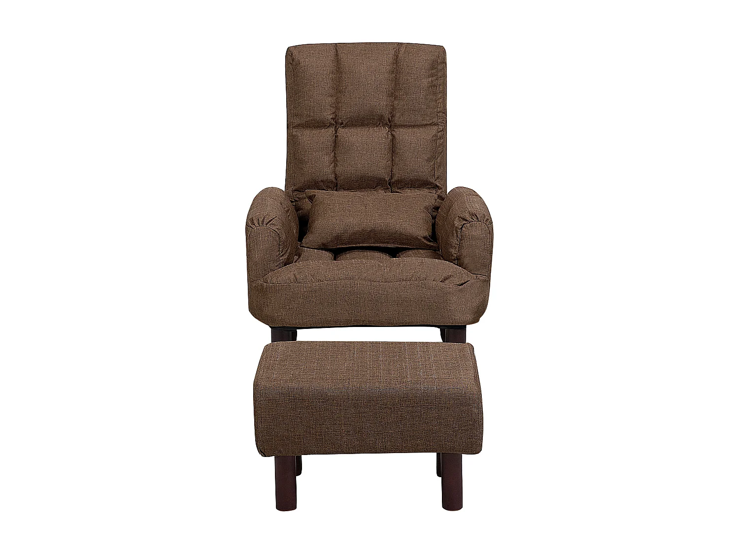 Sessel Polsterbezug braun plus Hocker OLAND