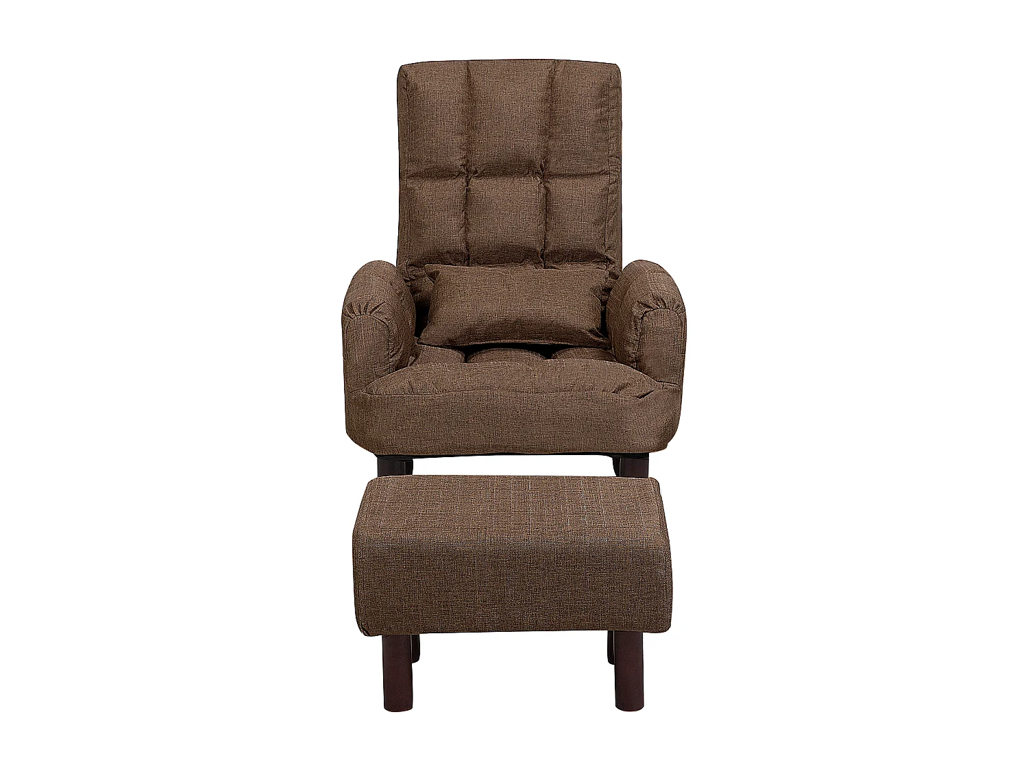 Sessel Polsterbezug braun plus Hocker OLAND