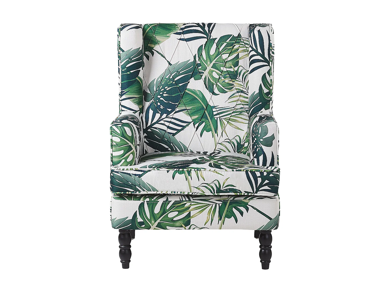 Fauteuil SANDSET met voetenbank Stof Lichtgroen