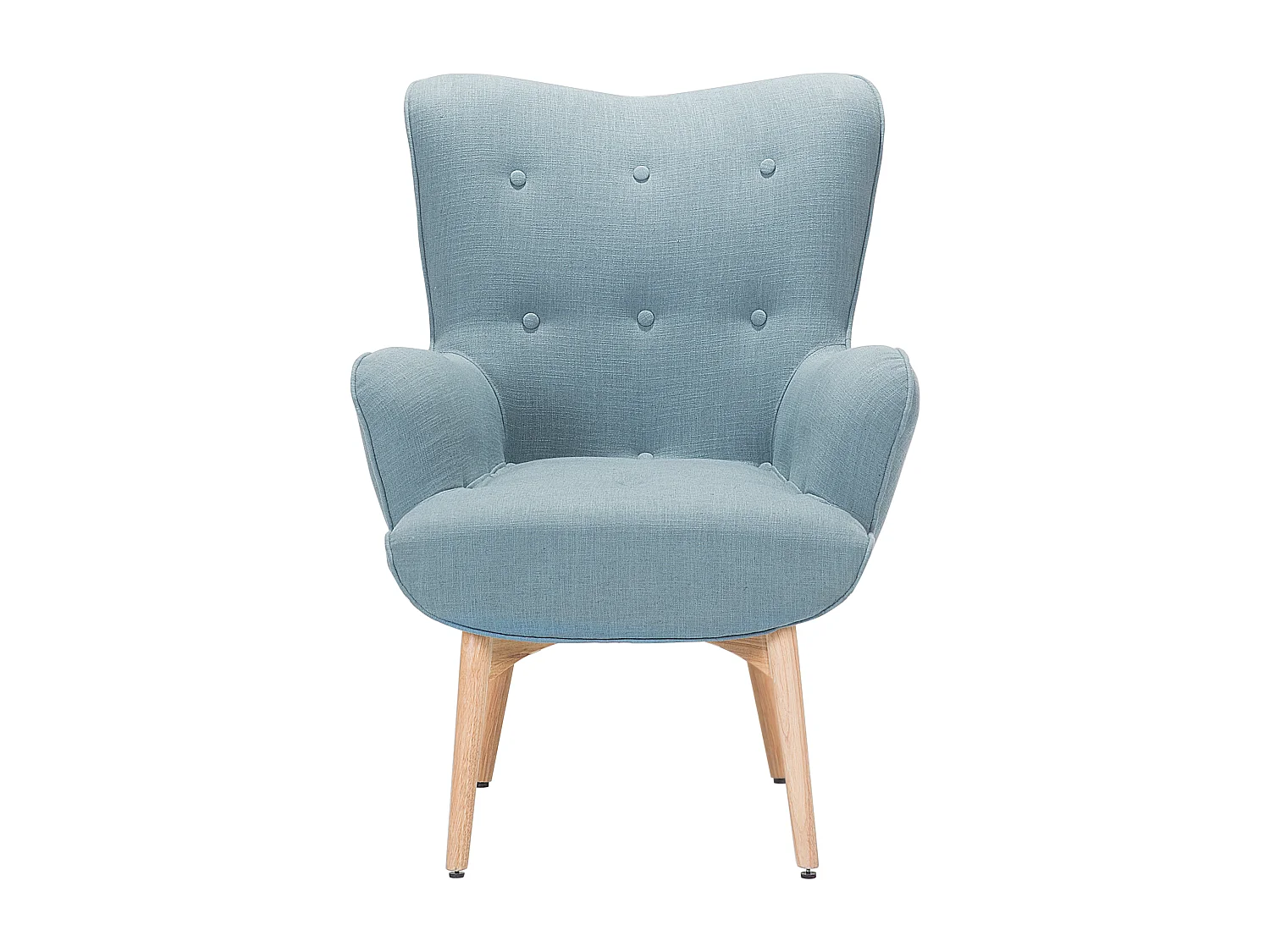 Fauteuil à oreilles VEJLE Tissu Bleu clair
