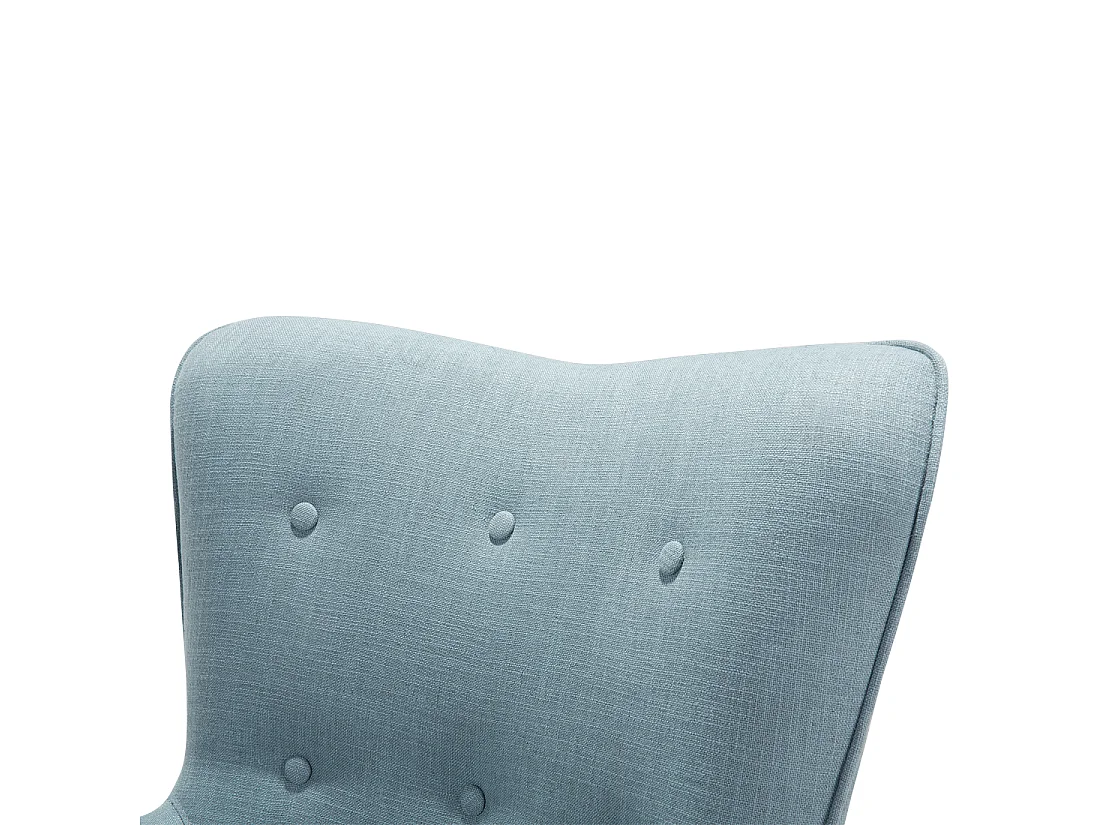 Fauteuil à oreilles VEJLE Tissu Bleu clair