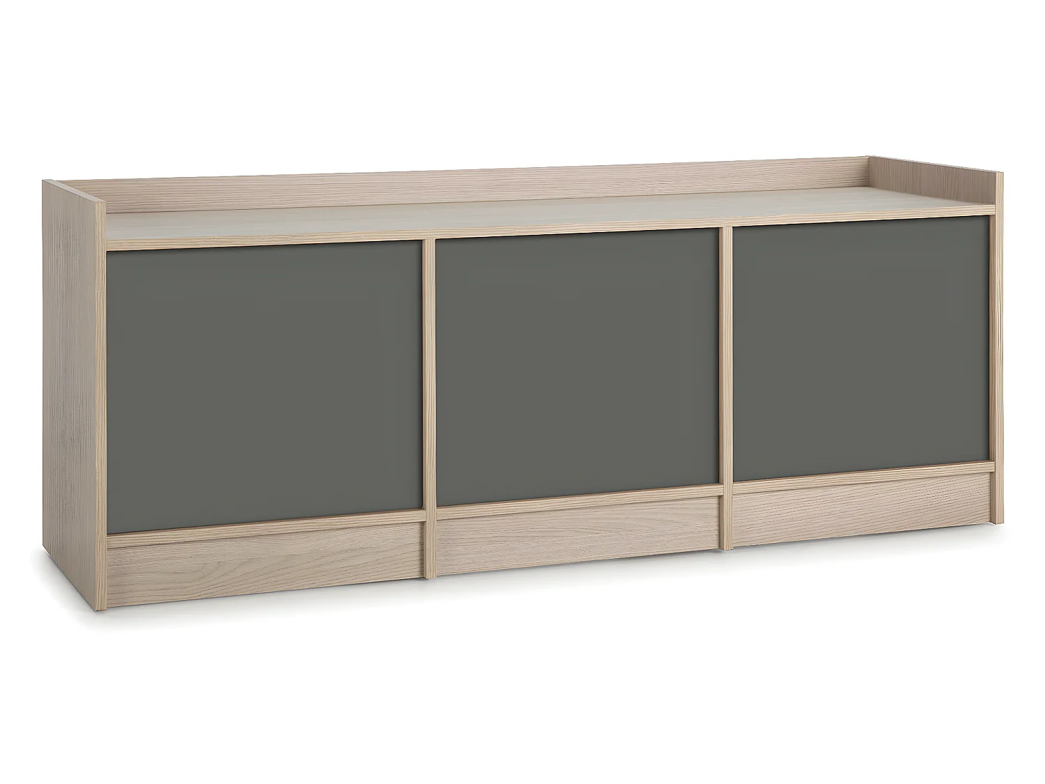 Tv Möbel Moscú 3 Türen, Eiche/Grau