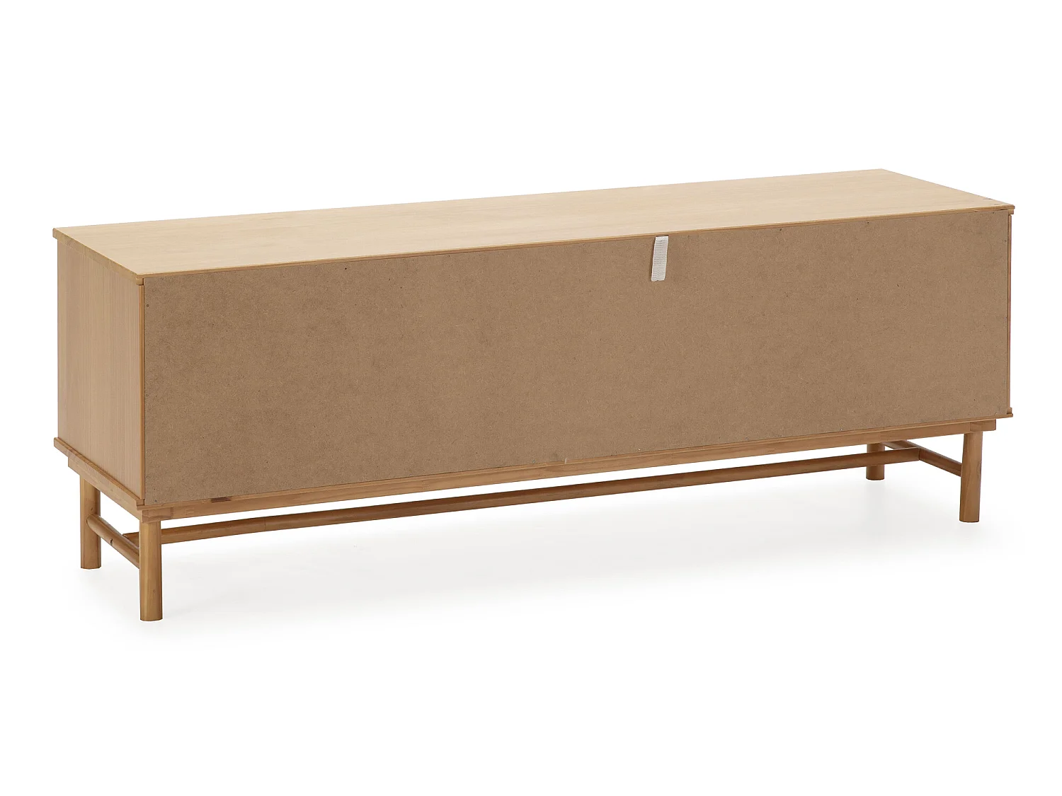 Móvel de TV Magnus 2 Portas de correr Cor Cinza, Madeira Maciça