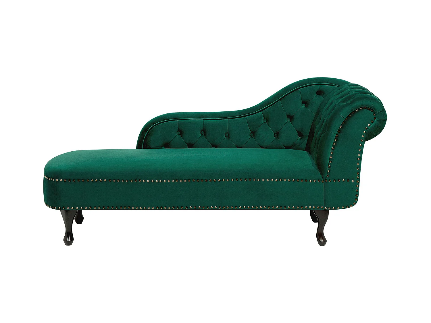 Chaise longue côté droit NIMES Velours Vert