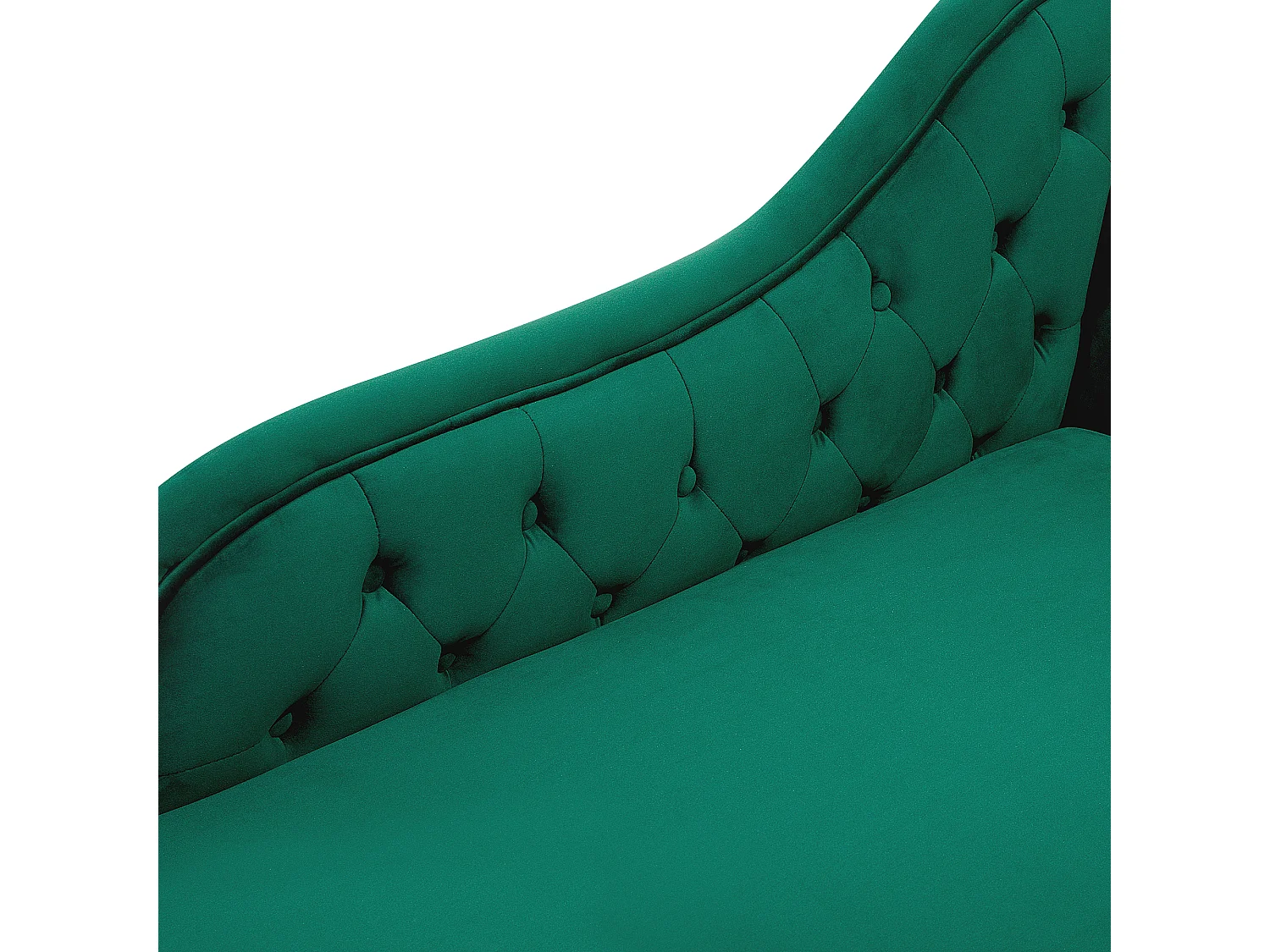 Chaise longue derecho NIMES Terciopelo Verde