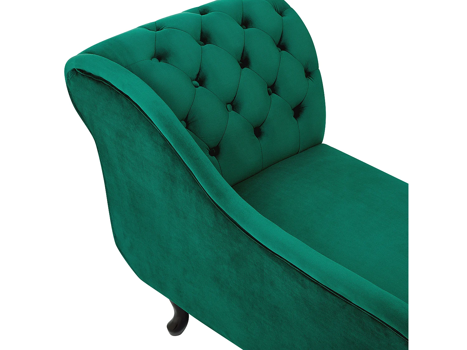 Chaise longue derecho NIMES Terciopelo Verde