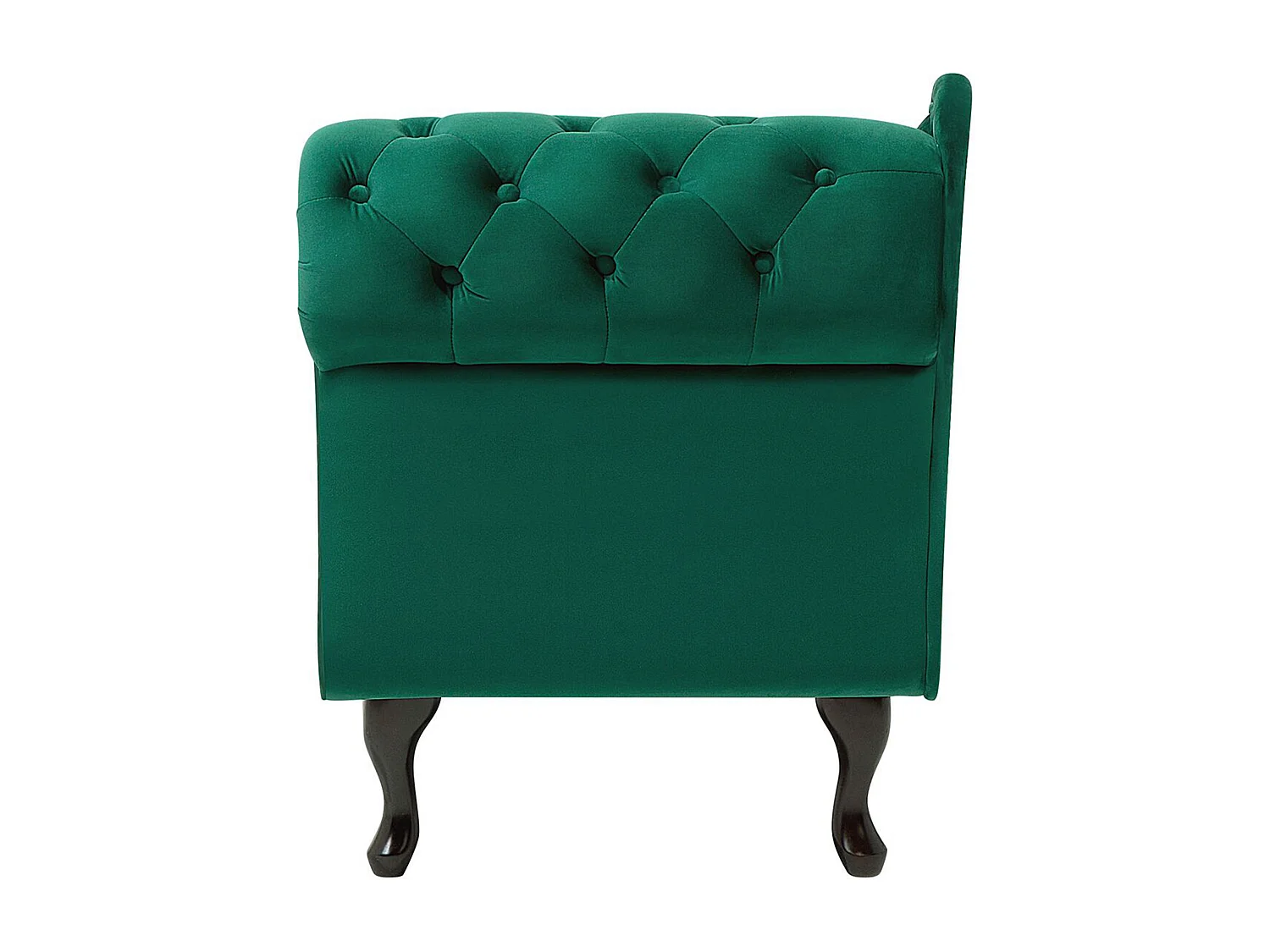 Rechtszijdige chaise longue NIMES Fluweel Groen