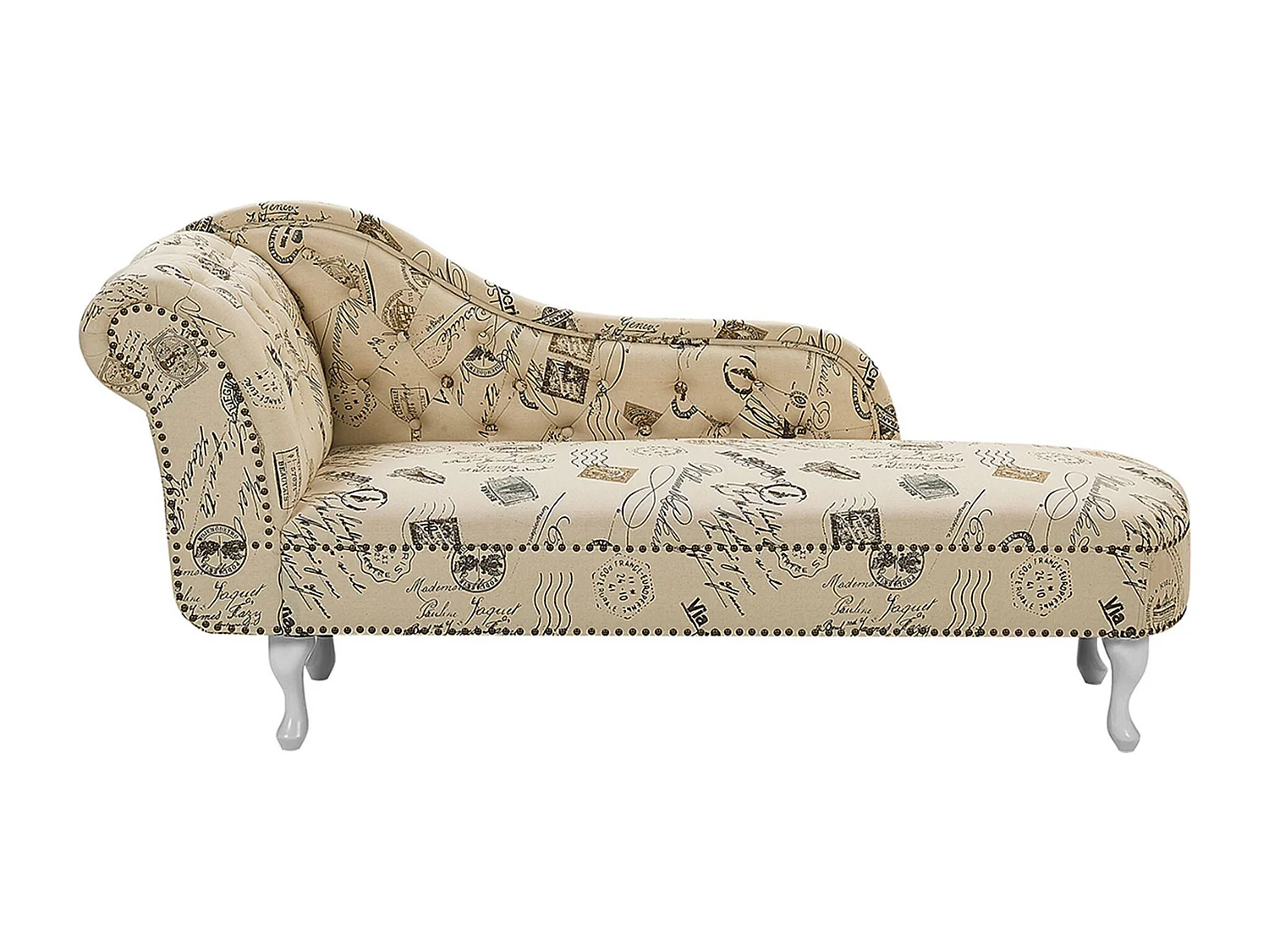 Linkszijdige chaise longue NIMES Stof Beige