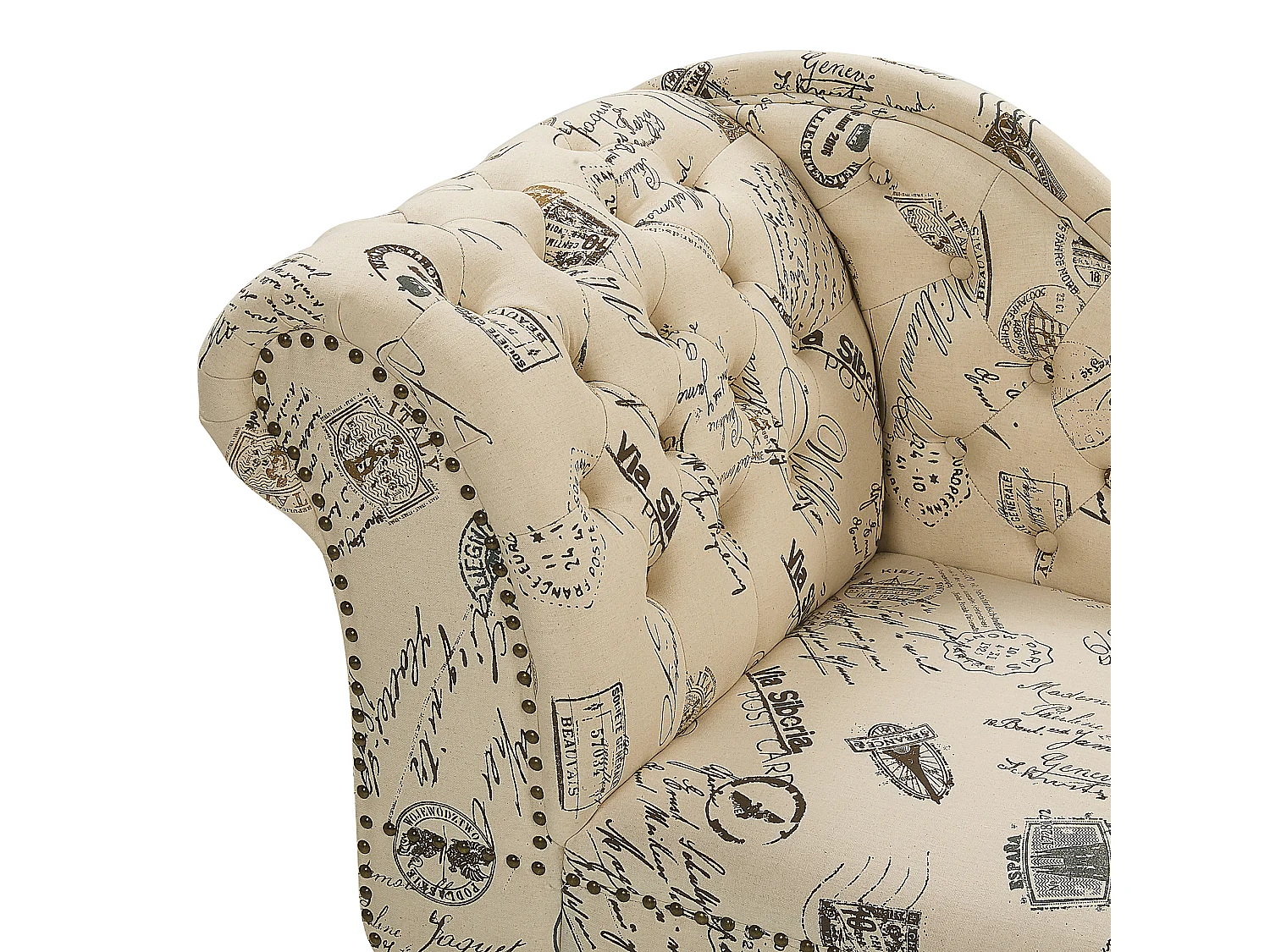 Chaise longue côté gauche NIMES Tissu Beige