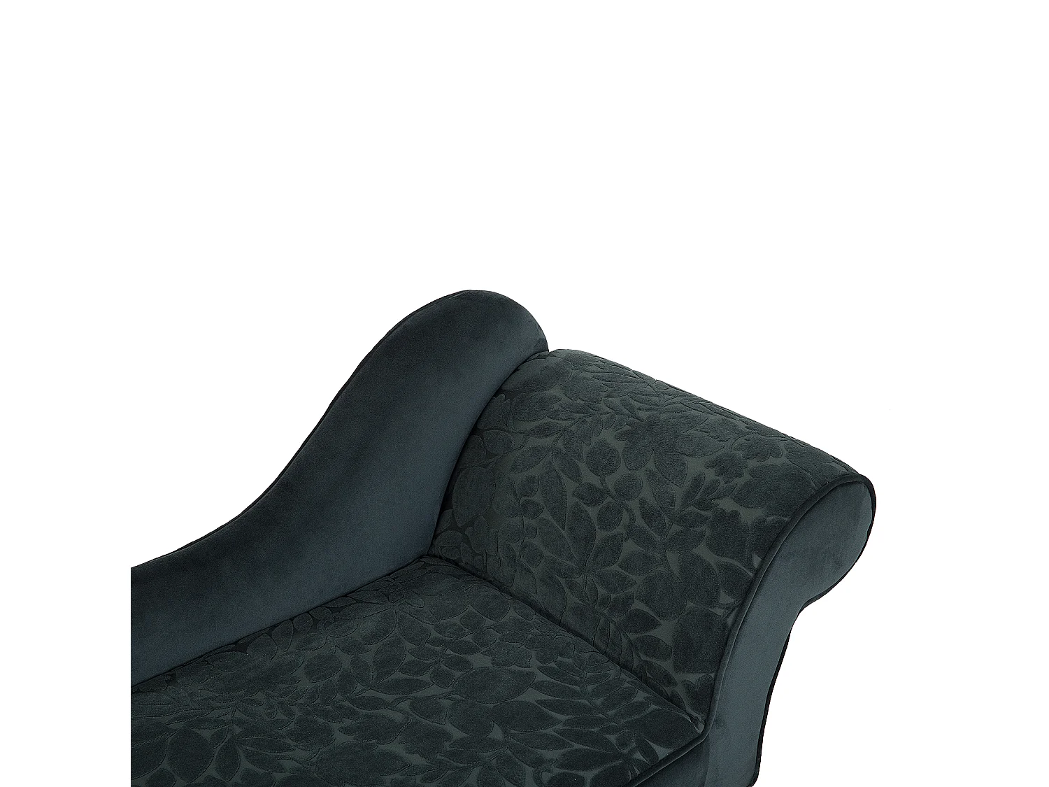 Rechtszijdige chaise longue BIARRITZ Fluweel Donkergroen