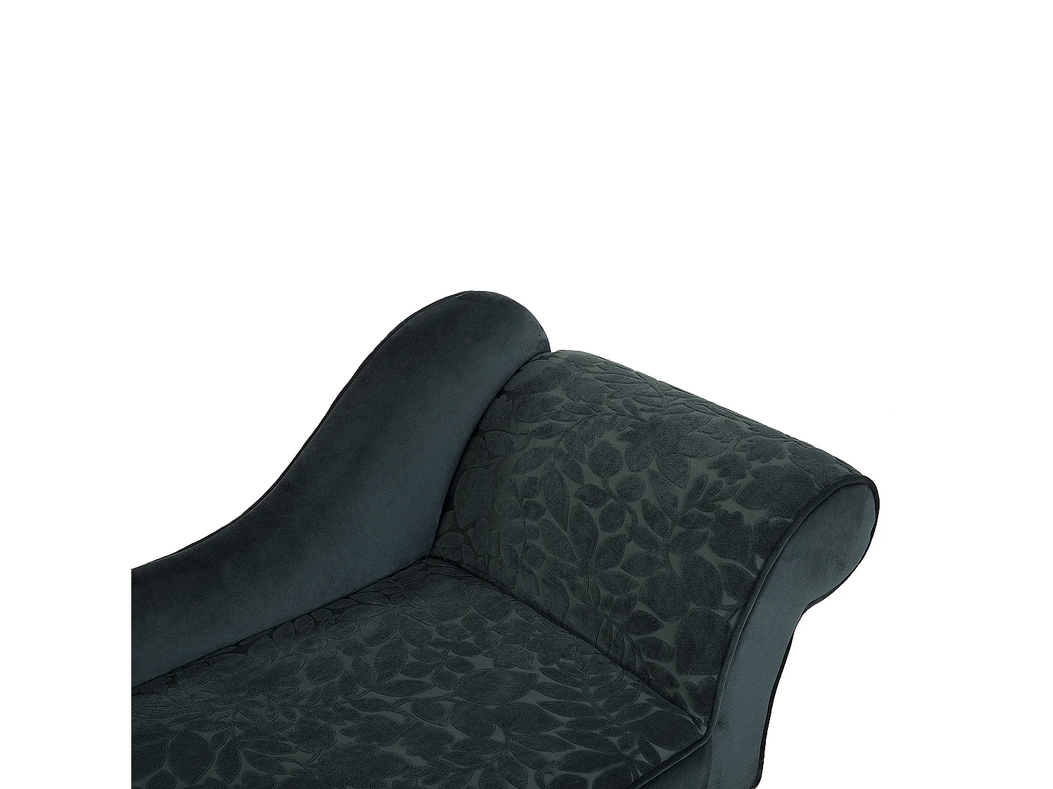 Szezlong prawostronny BIARRITZ Welur Ciemnozielony