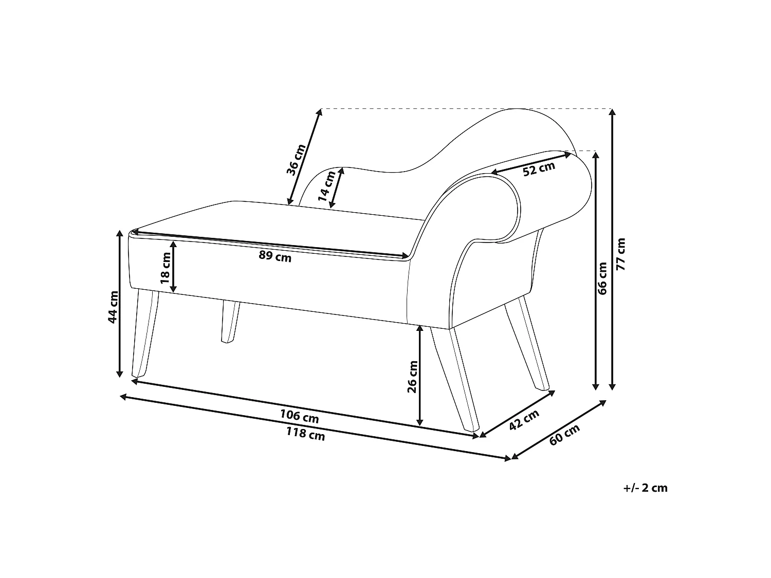 Right-Hand Chaise Longue BIARRITZ Velvet Dark Green