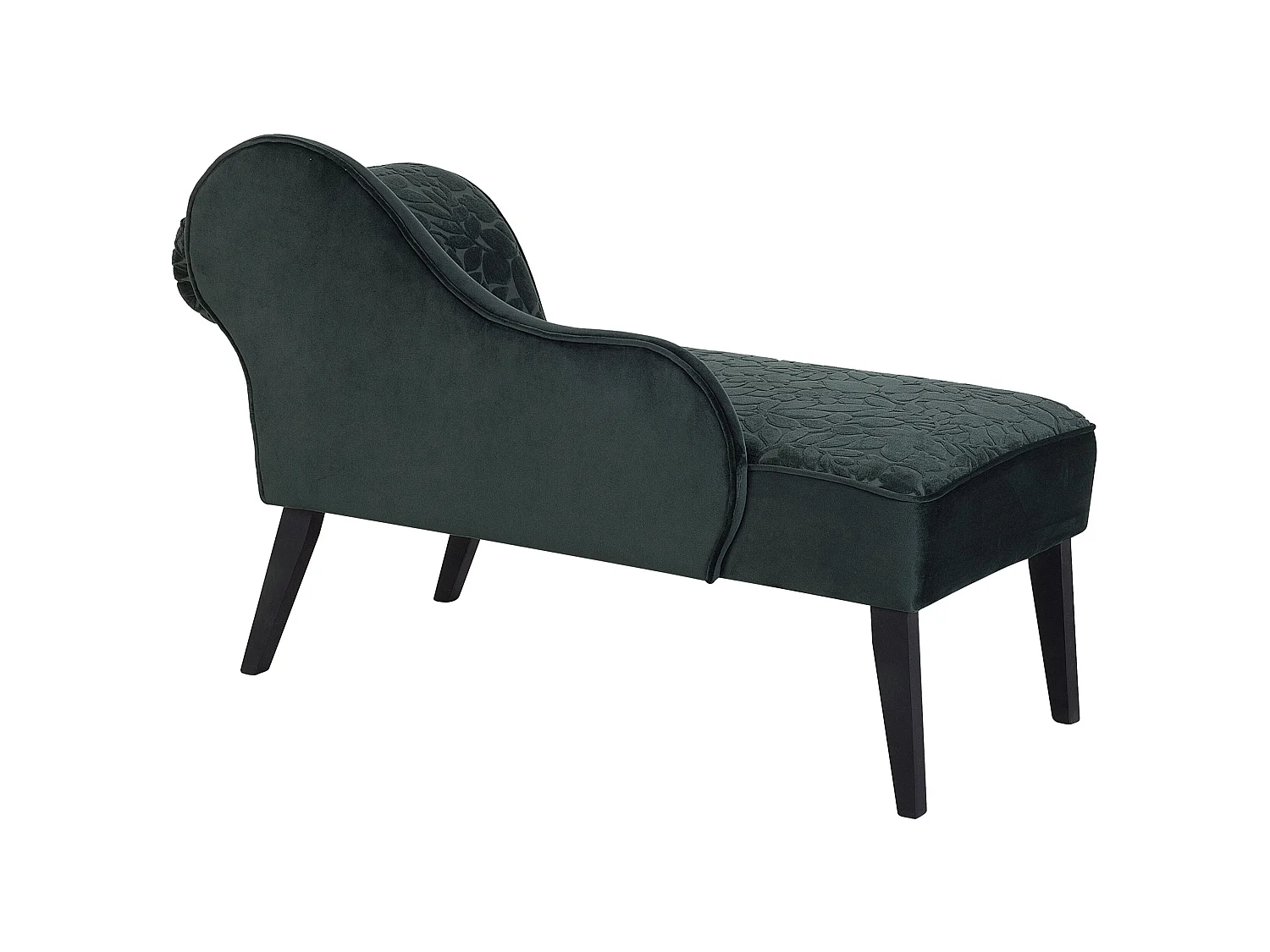 Right-Hand Chaise Longue BIARRITZ Velvet Dark Green
