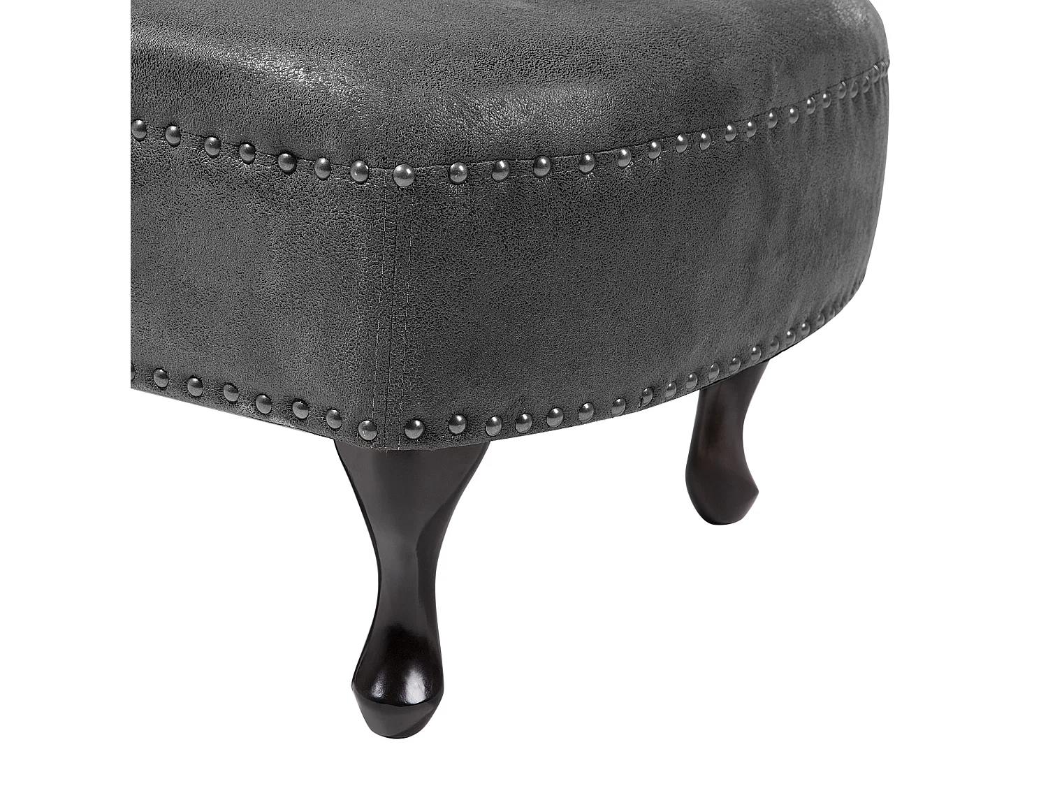 Szezlong lewostronny NIMES Zamsz ekologiczny Ciemnoszary