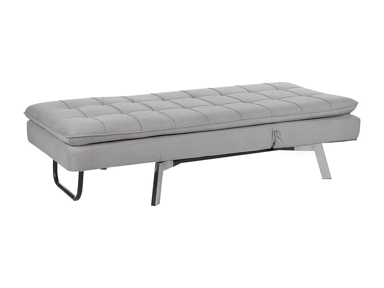 Chaise longue LOIRET Terciopelo Gris claro