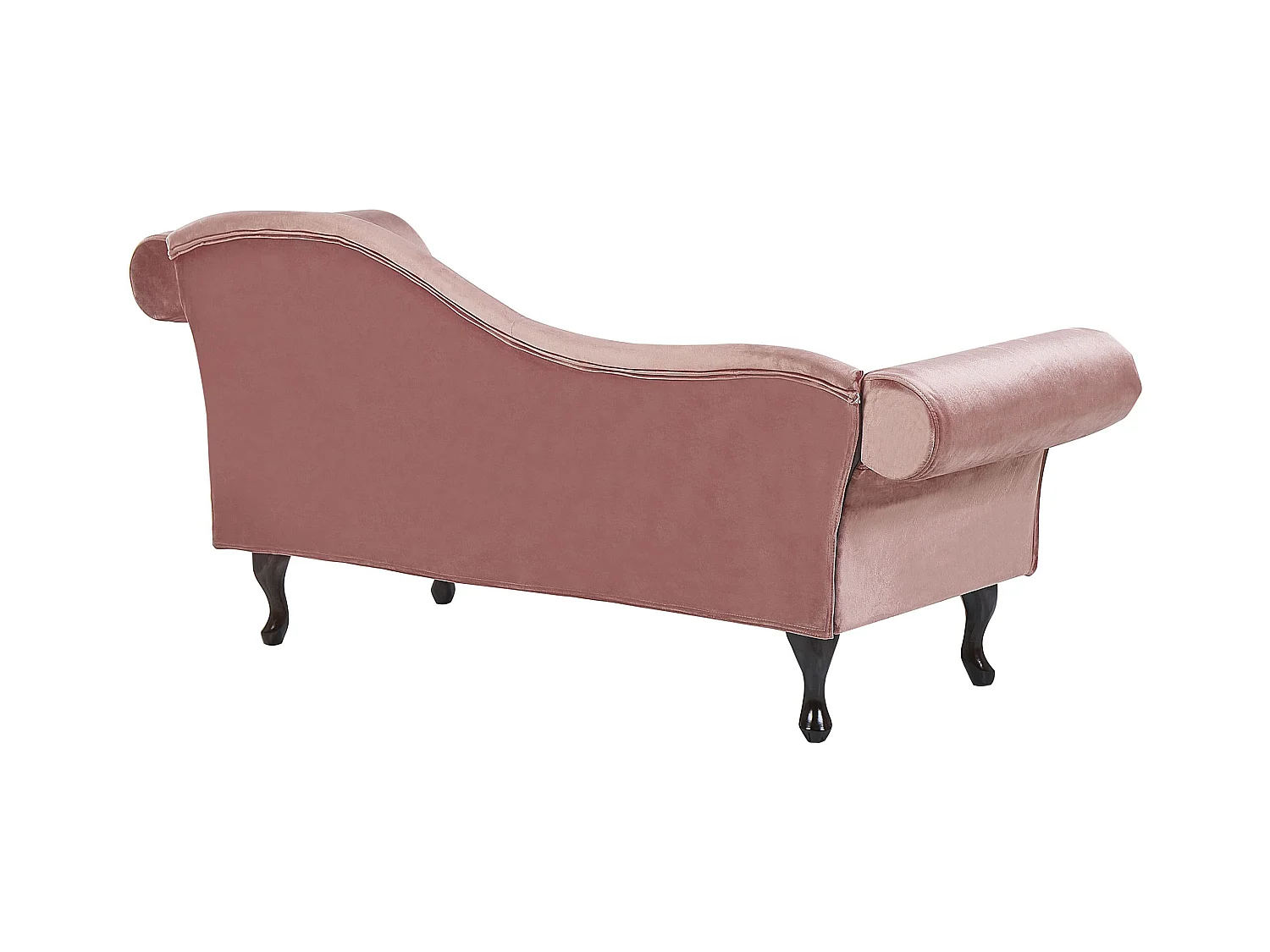 Chaise longue côté droit LATTES Velours Rose