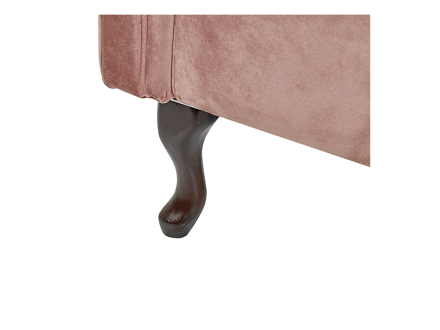 Chaise longue côté droit LATTES Velours Rose
