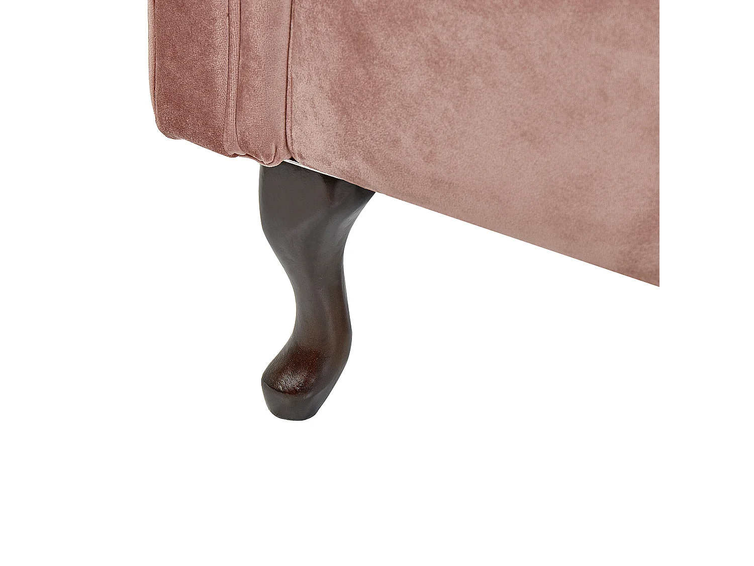 Chaise longue côté droit LATTES Velours Rose