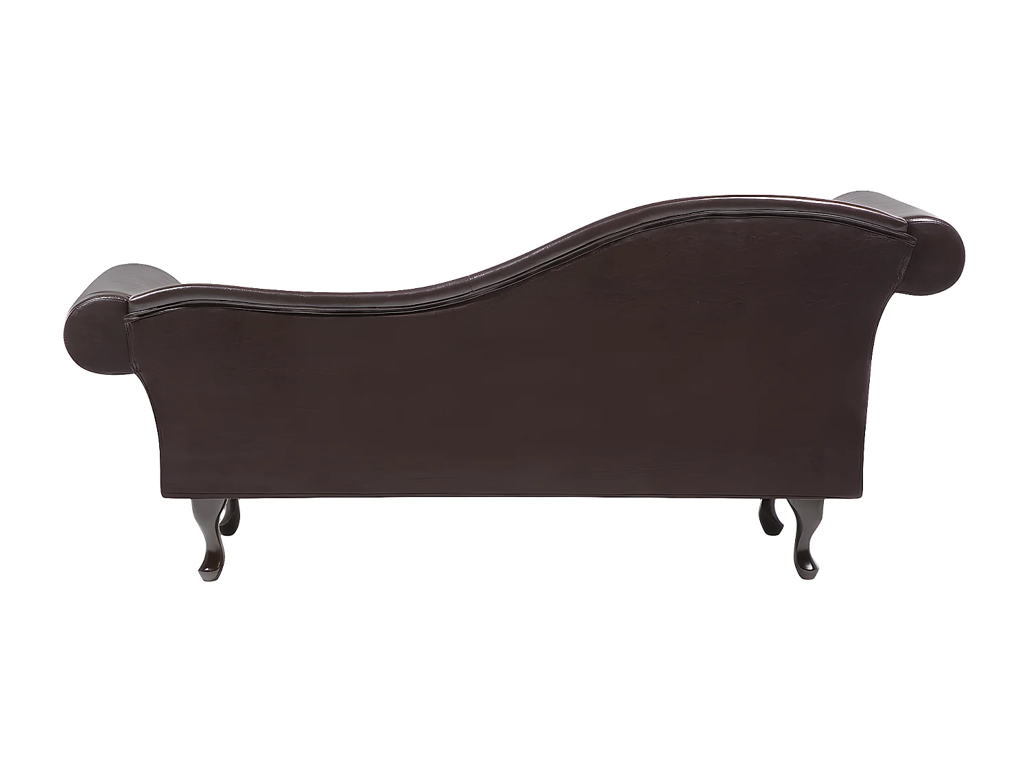 Chaise longue côté droite LATTES Cuir PU Marron foncé