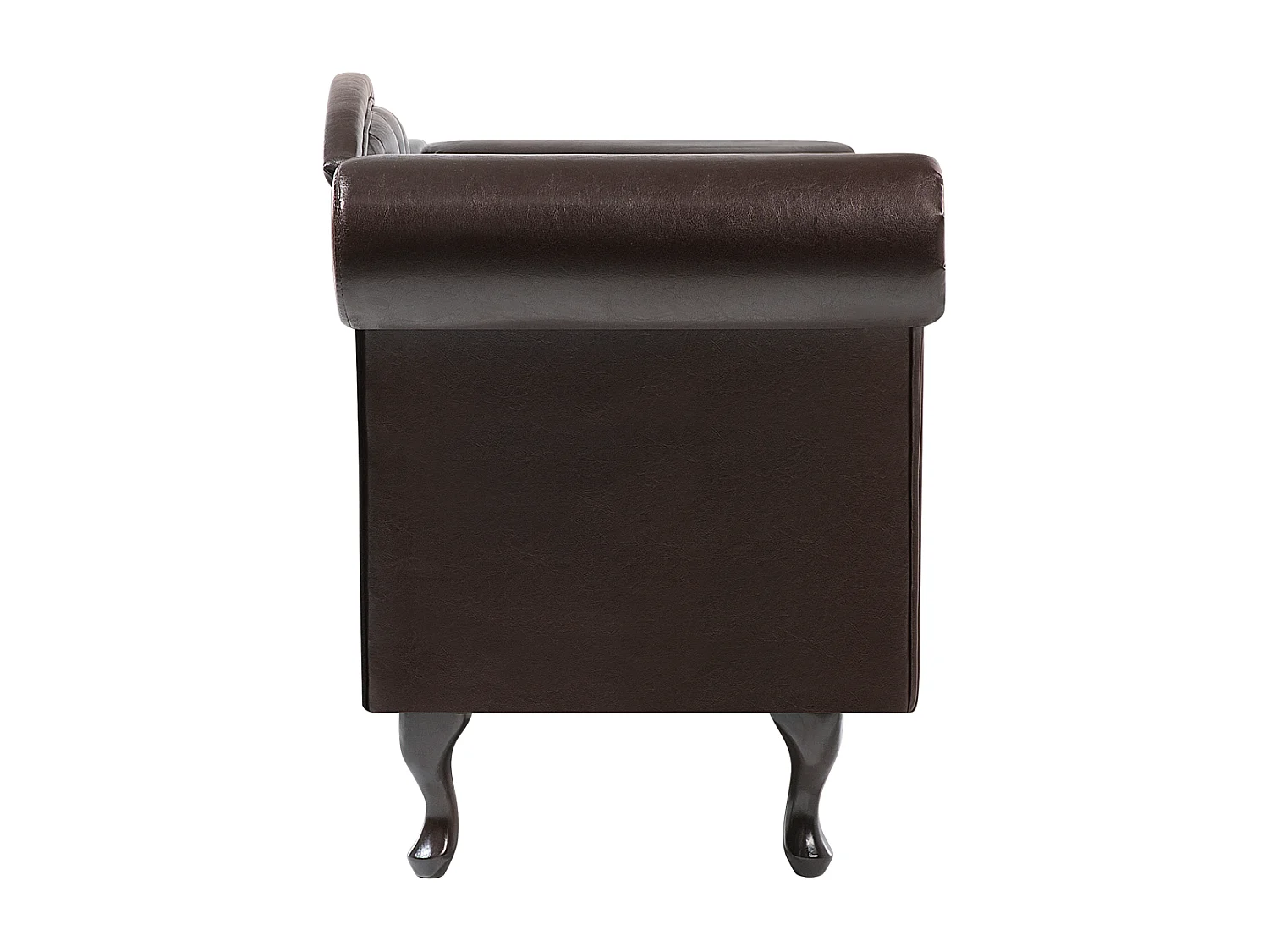 Chaise longue côté droite LATTES Cuir PU Marron foncé