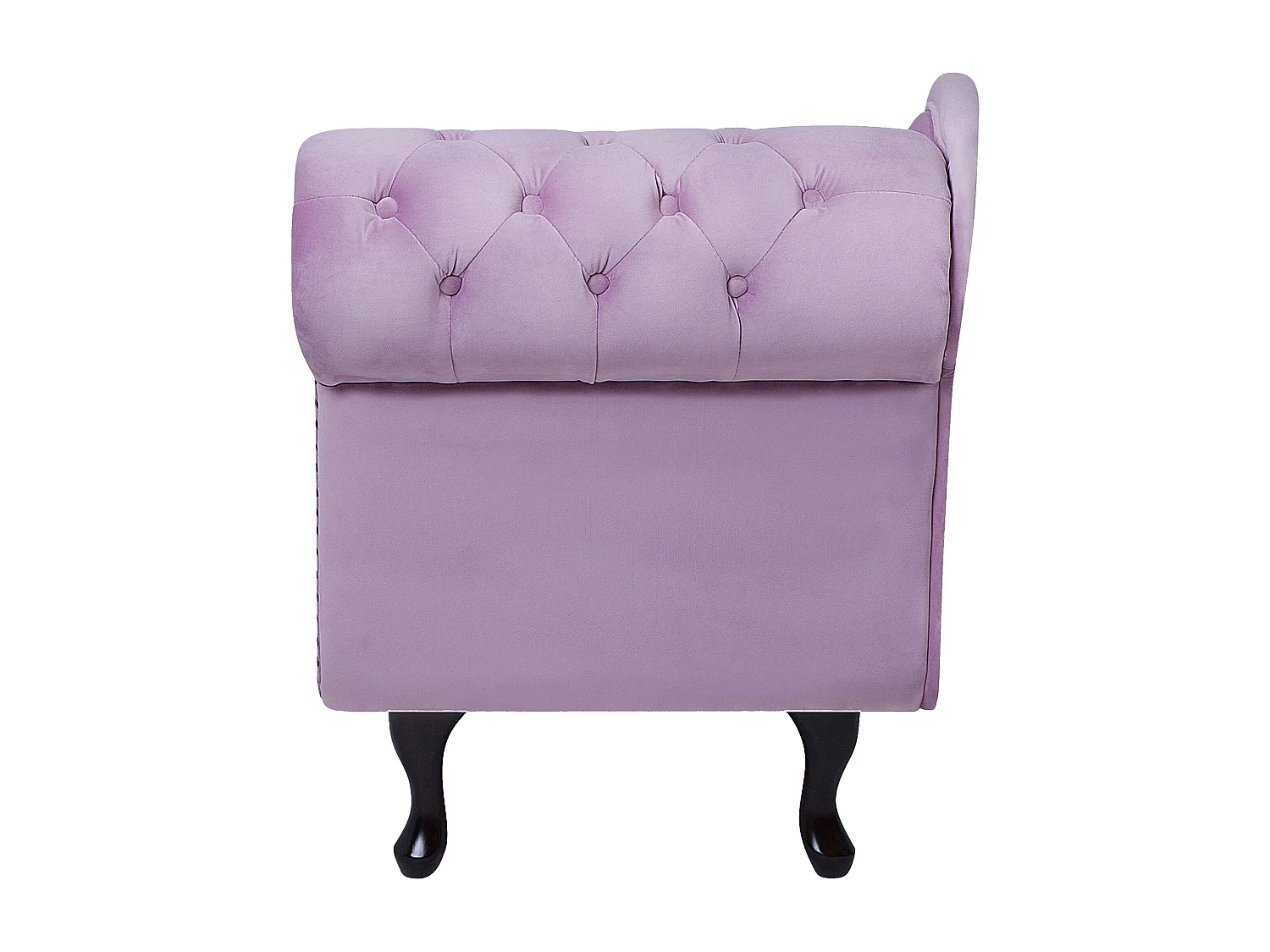 Chaise longue derecho NIMES Terciopelo Violeta claro
