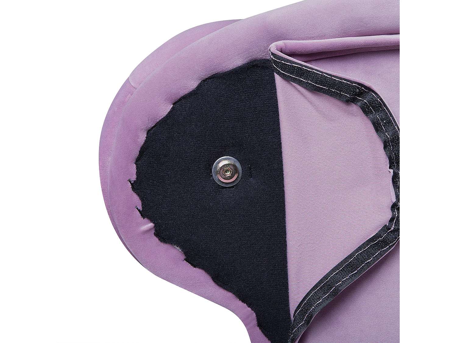 Rechtszijdige chaise longue NIMES Fluweel Lichtviolet