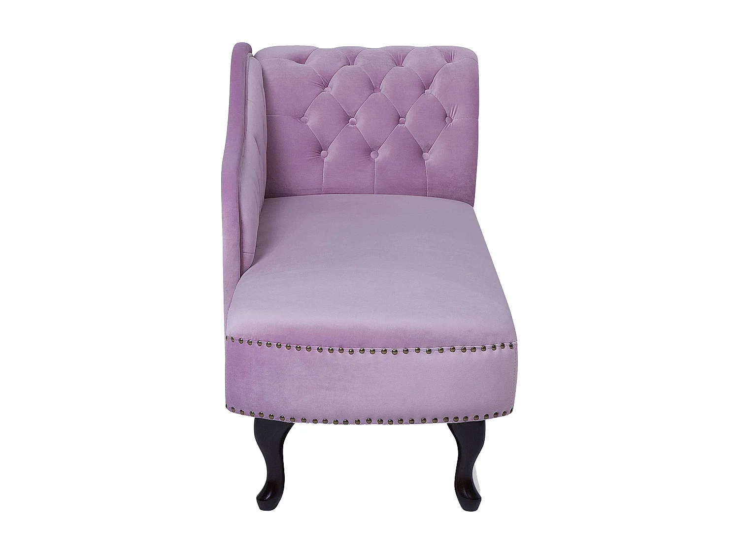 Rechtszijdige chaise longue NIMES Fluweel Lichtviolet