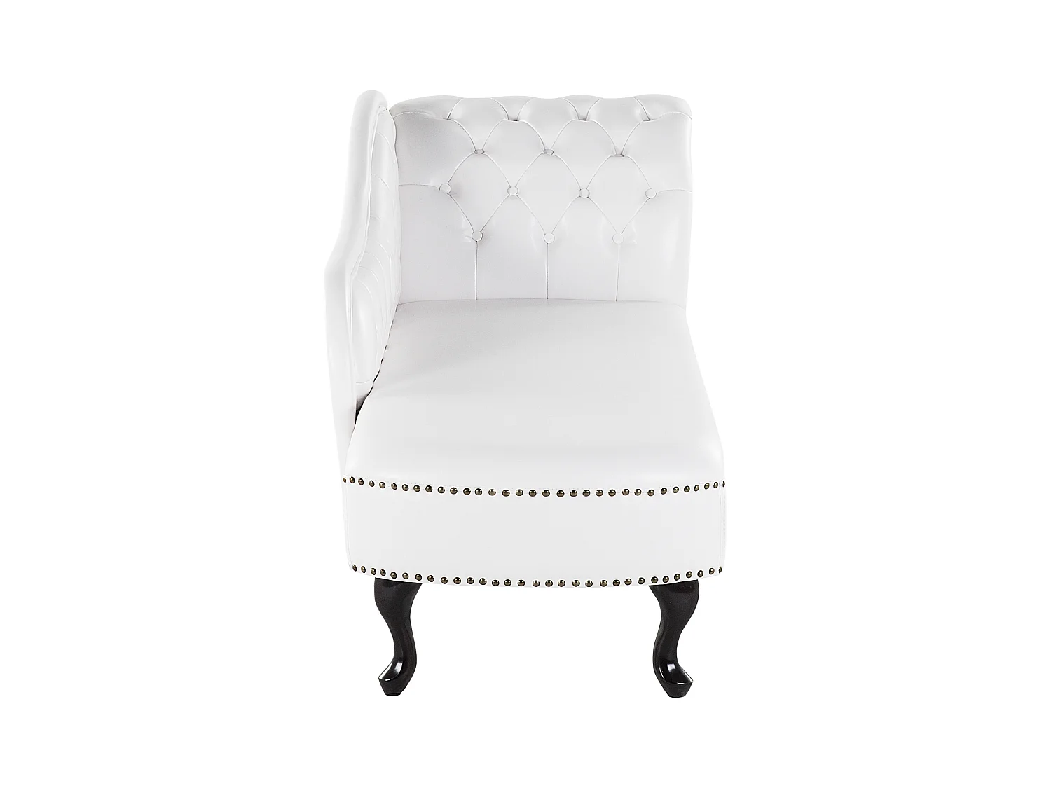 Chaise longue côté droit NIMES Cuir PU Blanc