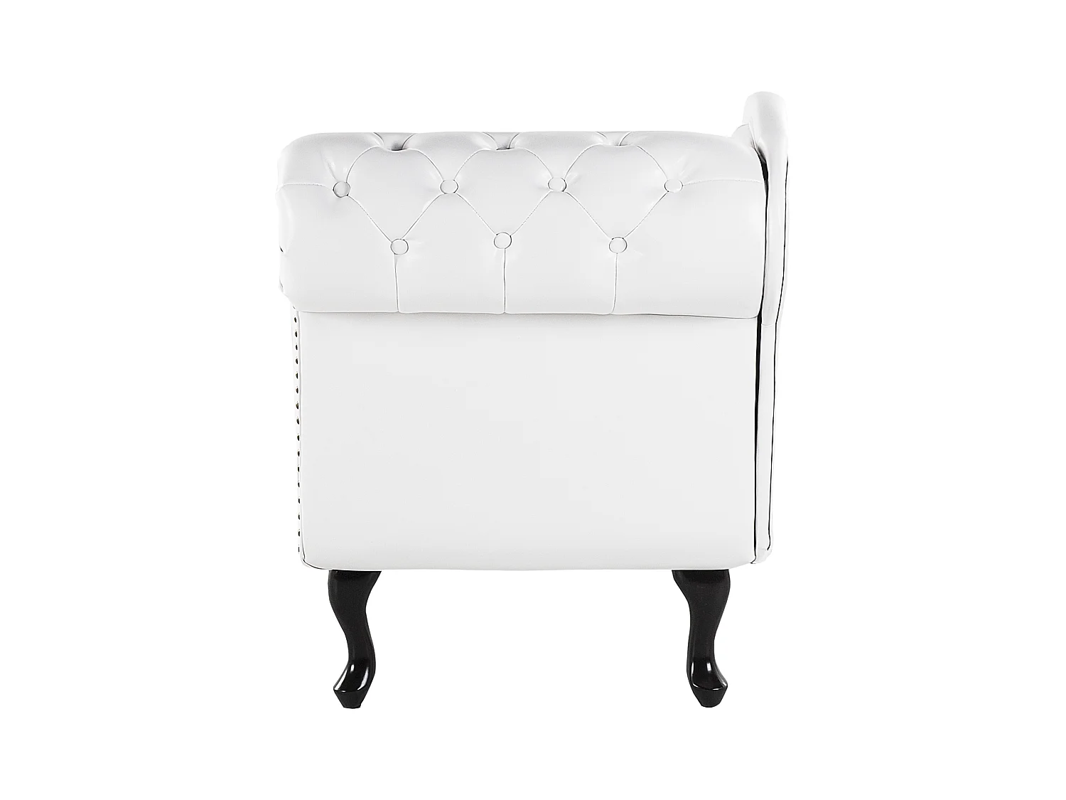 Chaise longue côté droit NIMES Cuir PU Blanc