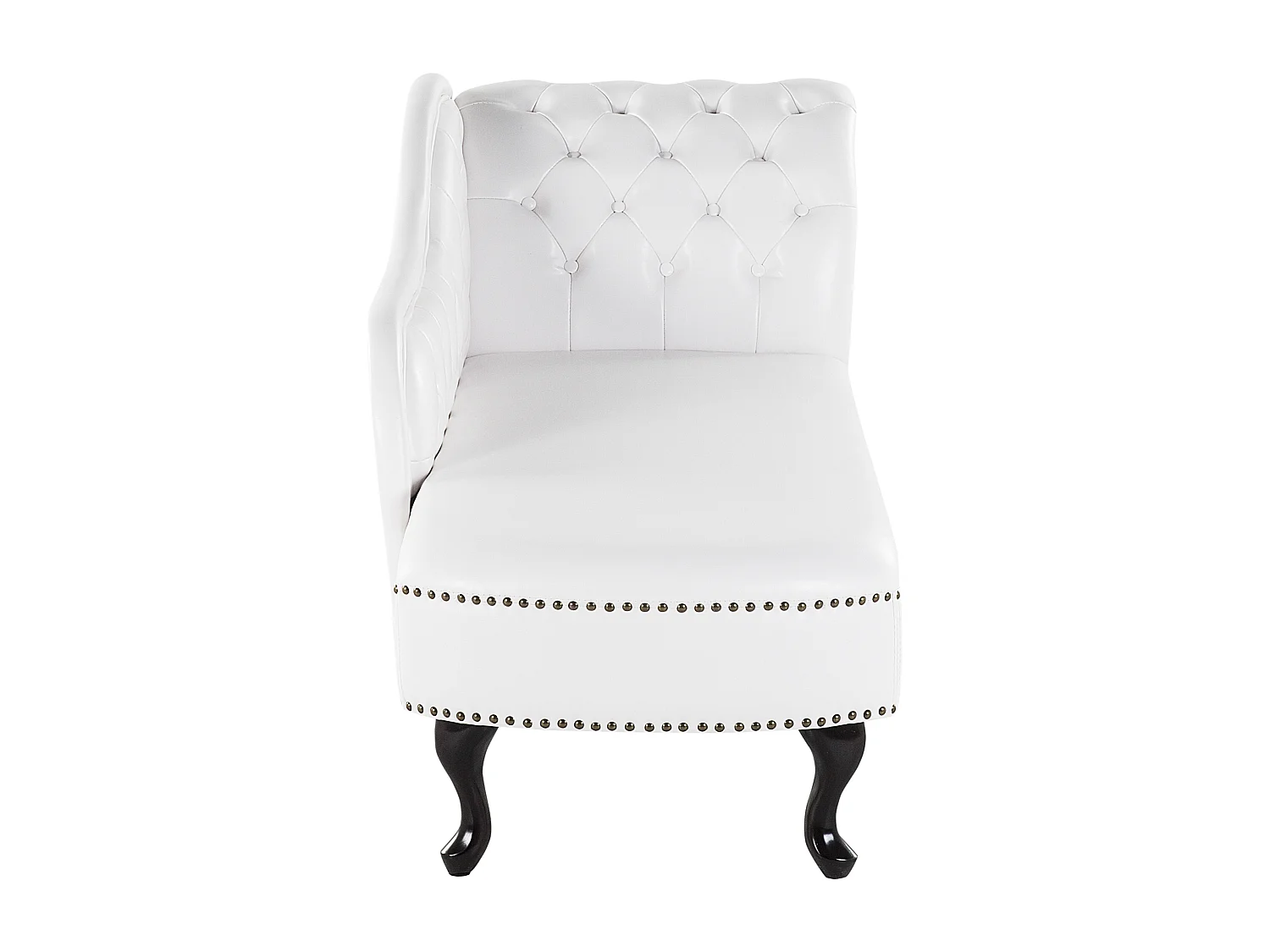 Rechtszijdige chaise longue NIMES Kunstleer Wit