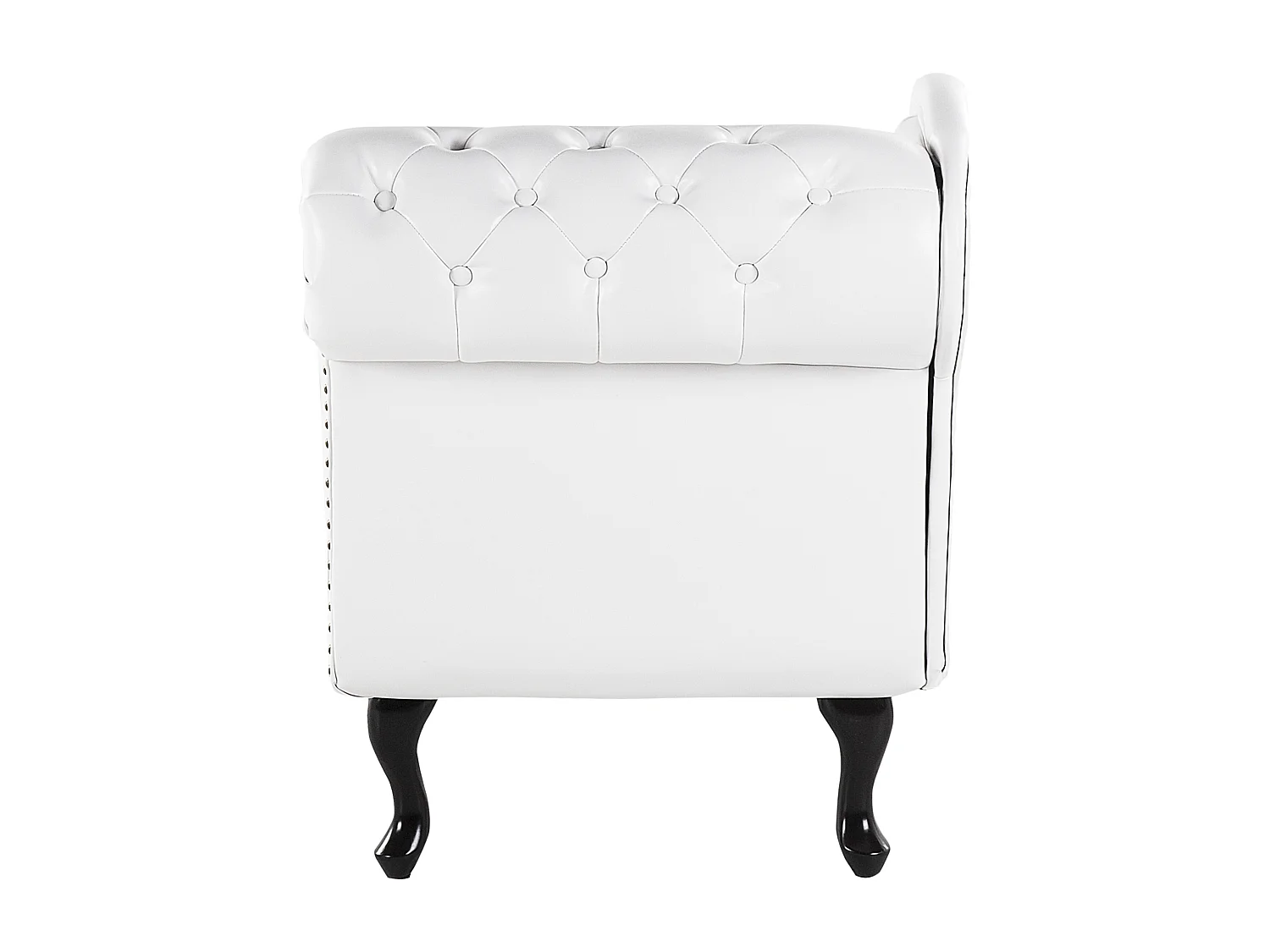 Rechtszijdige chaise longue NIMES Kunstleer Wit