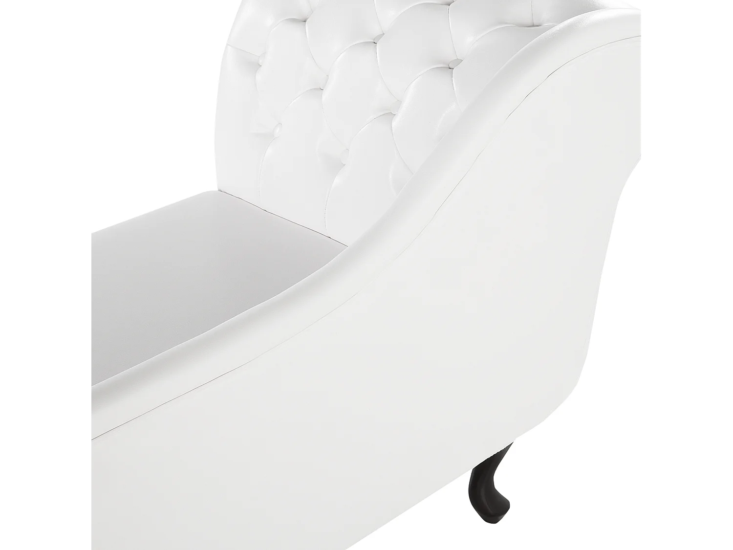 Rechtszijdige chaise longue NIMES Kunstleer Wit