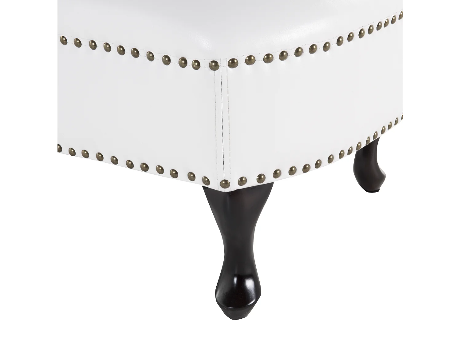 Rechtszijdige chaise longue NIMES Kunstleer Wit