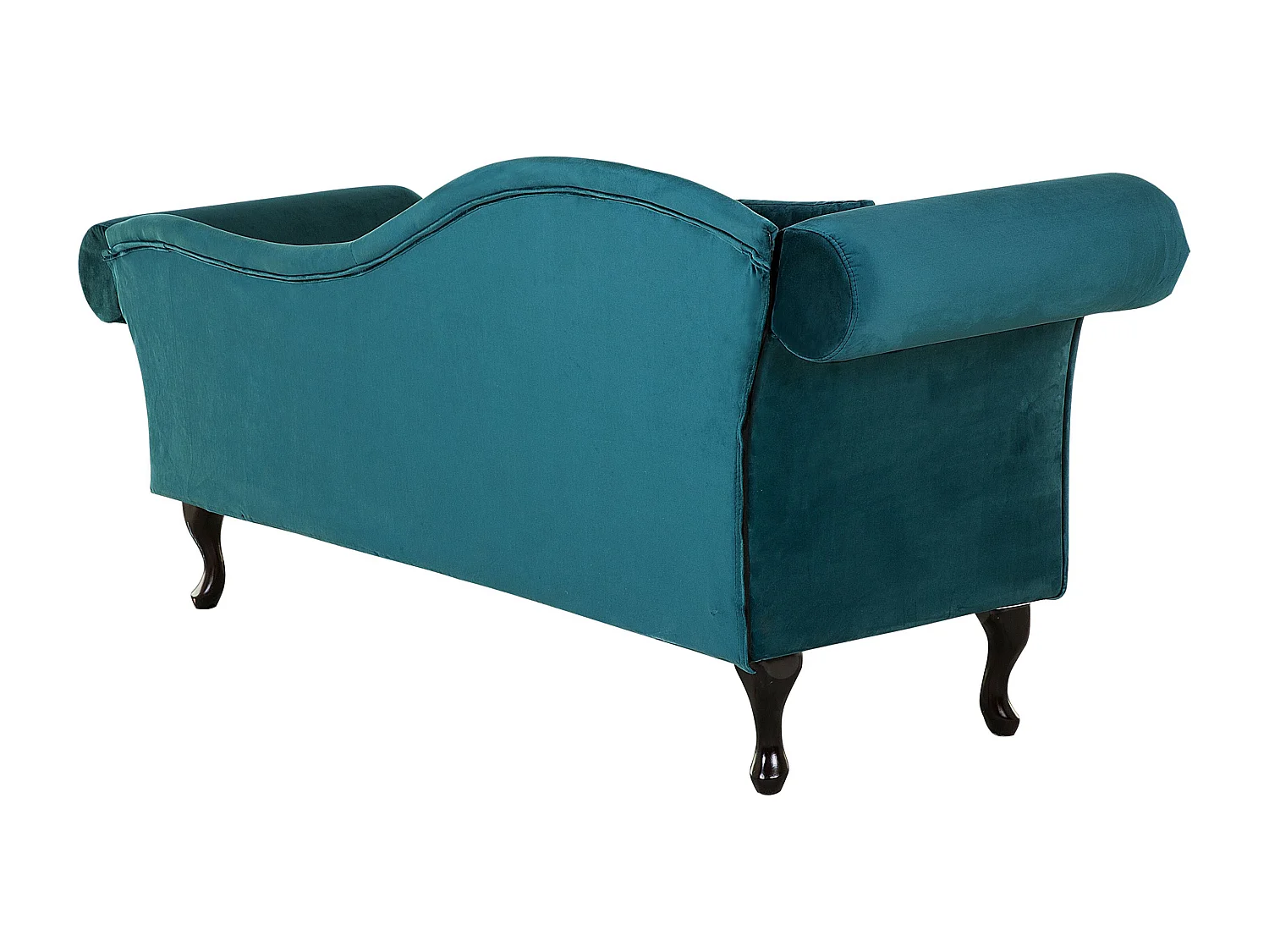 Chaise longue izquierdo LATTES Terciopelo Verde azulado