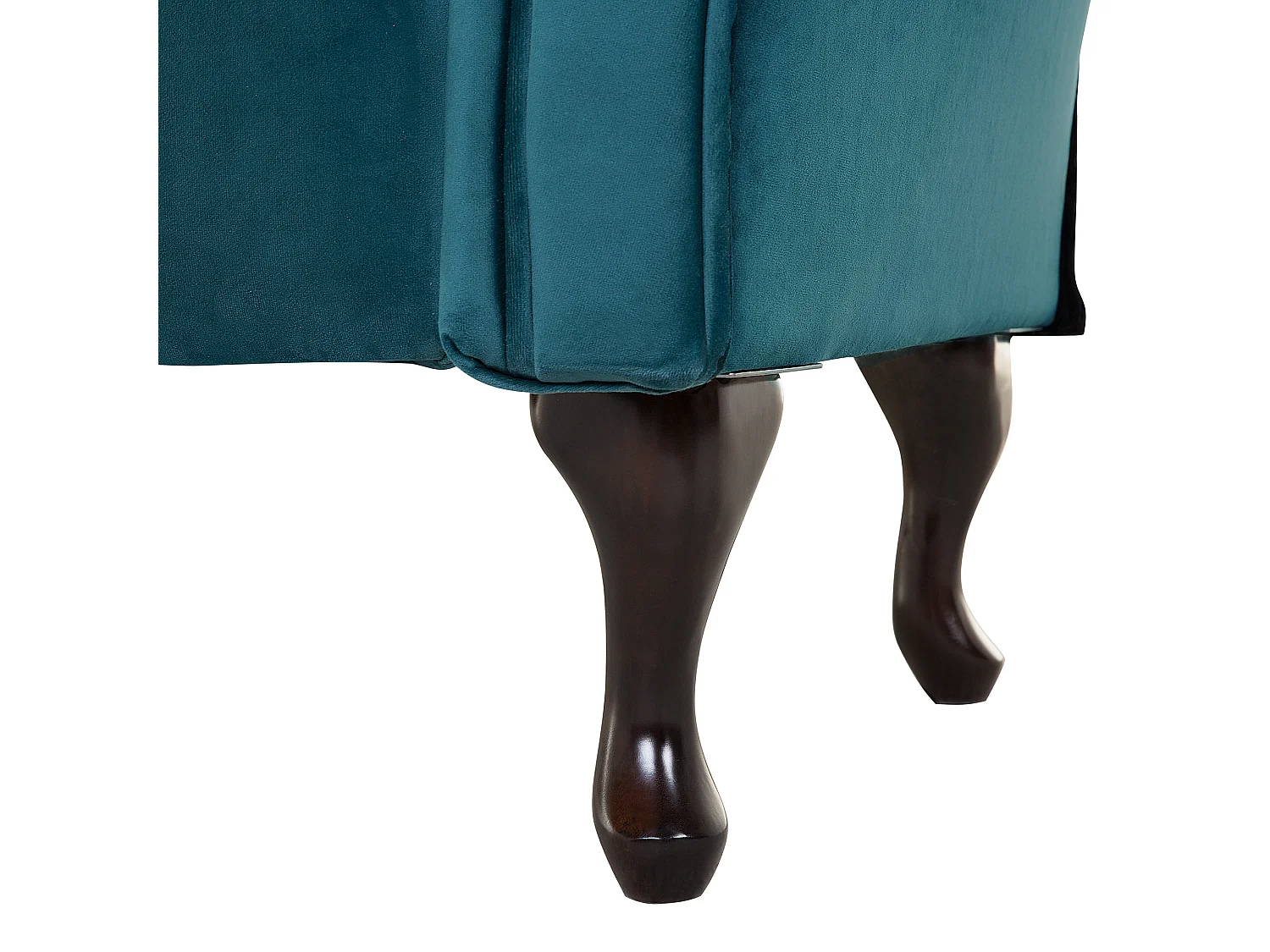 Chaise longue izquierdo LATTES Terciopelo Verde azulado