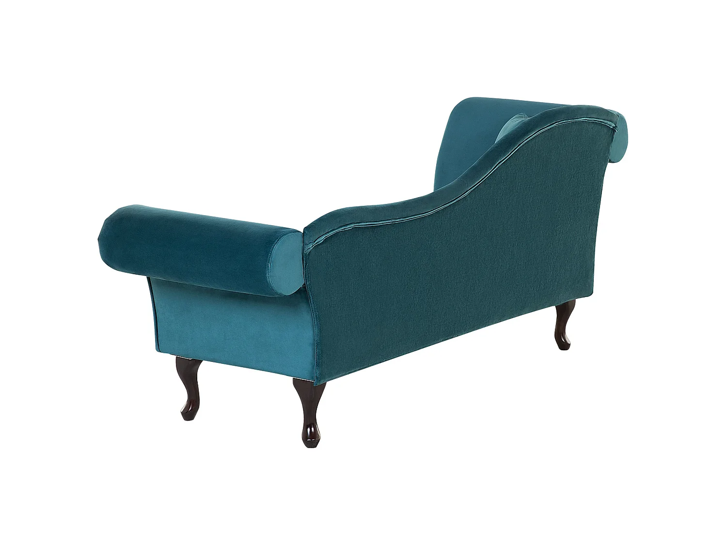 Chaise longue côté gauche LATTES Velours Bleu paon