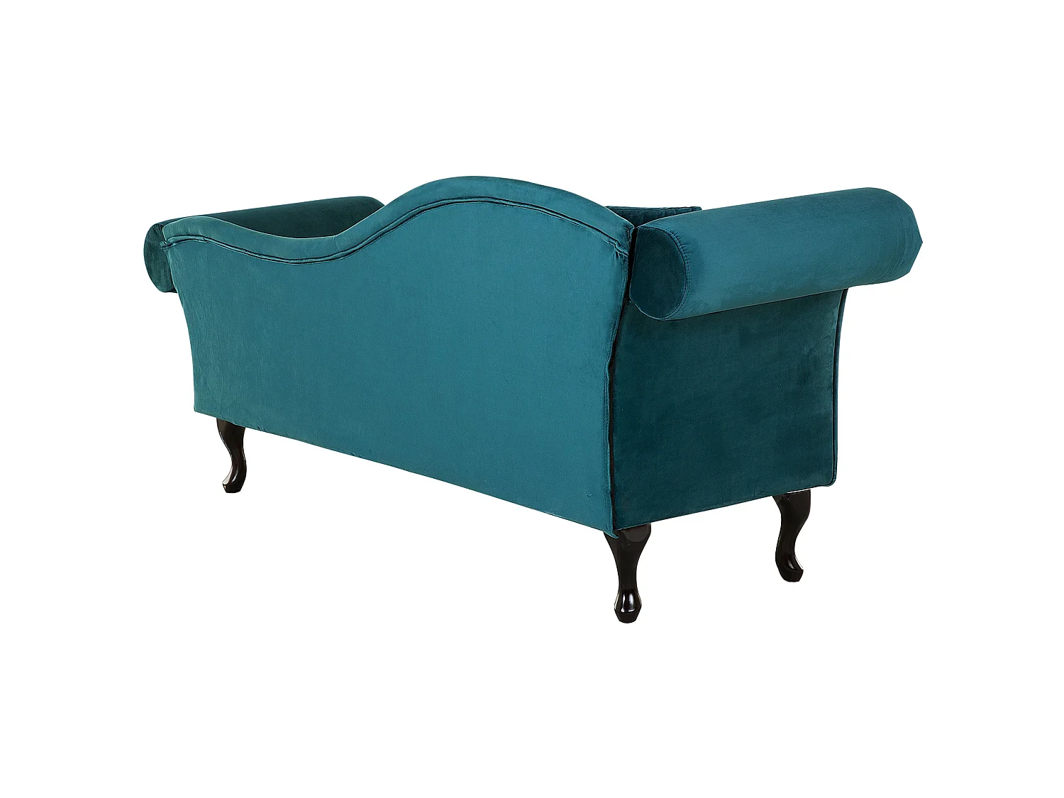 Chaise longue côté gauche LATTES Velours Bleu paon