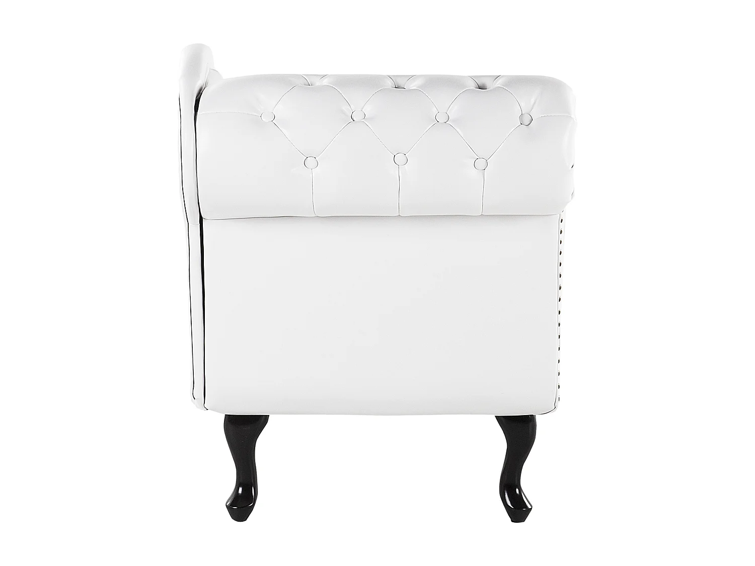 Linkszijdige chaise longue NIMES Kunstleer Wit