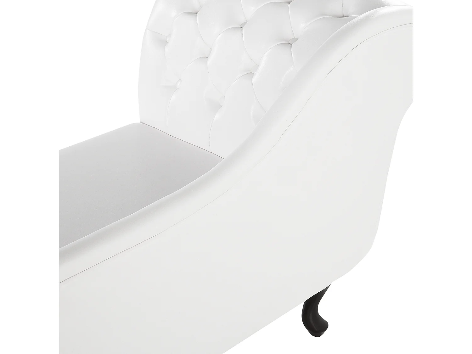 Linkszijdige chaise longue NIMES Kunstleer Wit