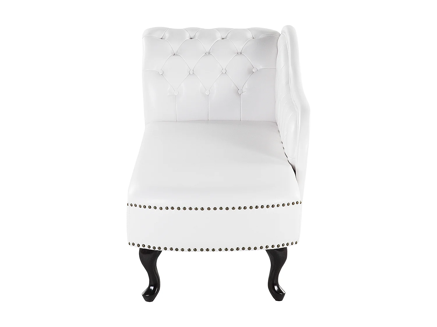 Linkszijdige chaise longue NIMES Kunstleer Wit