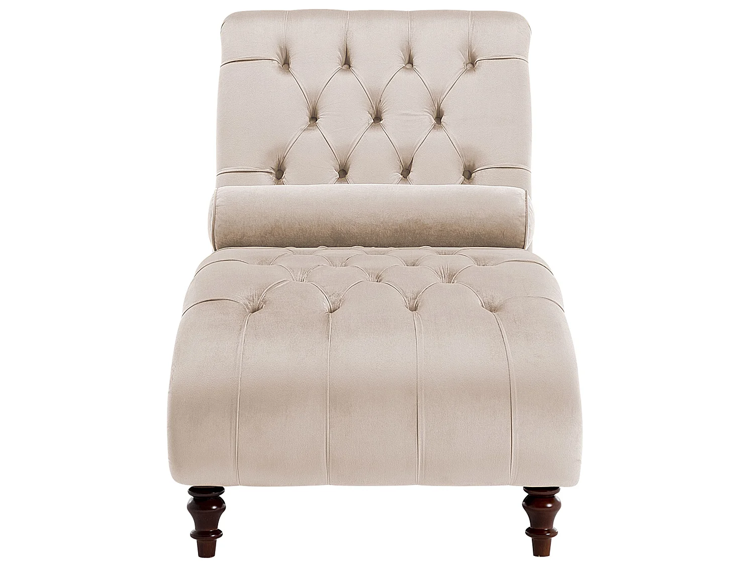 Chaise longue MURET Veludo Creme