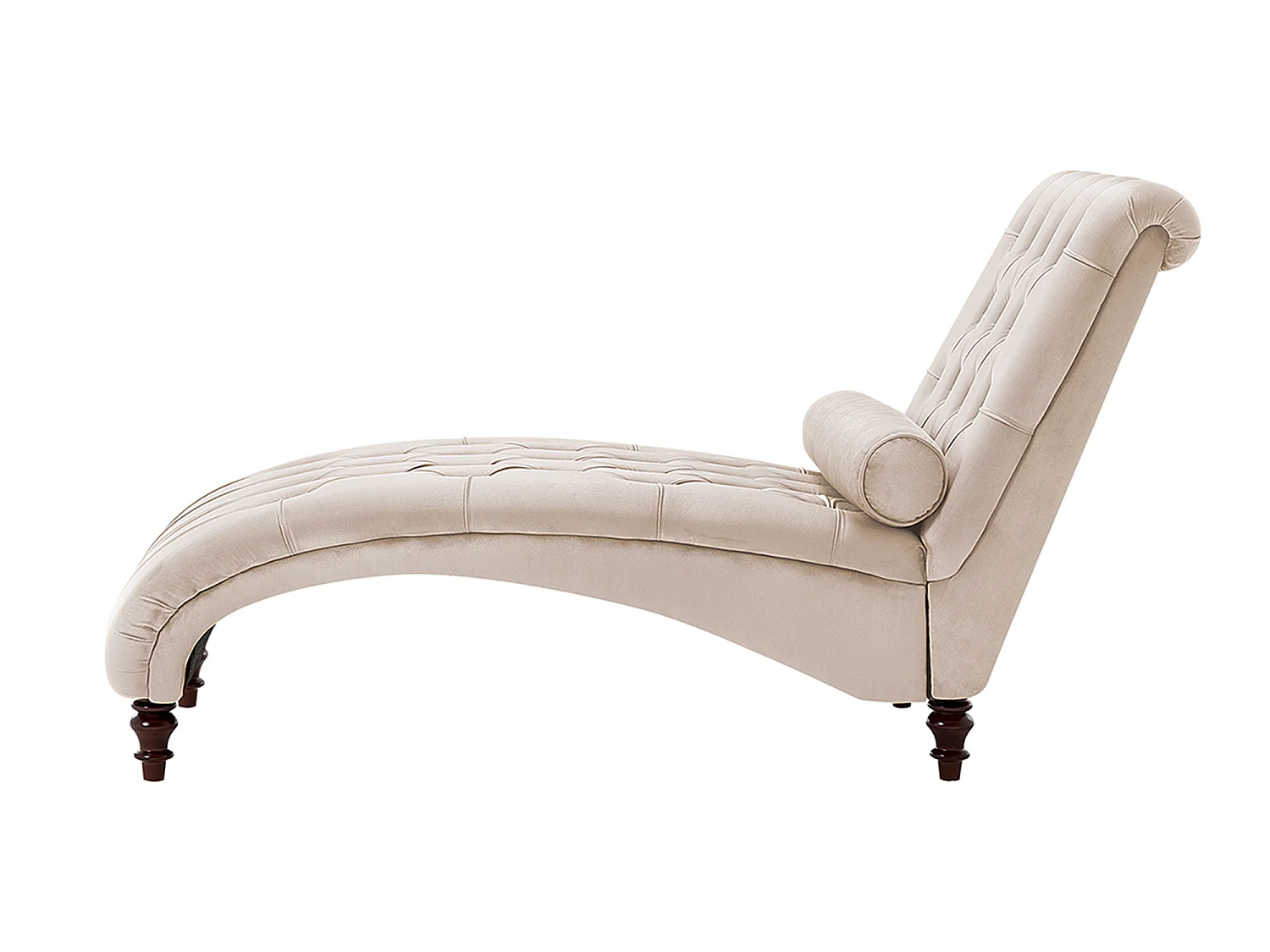 Chaise longue MURET Velours Beige