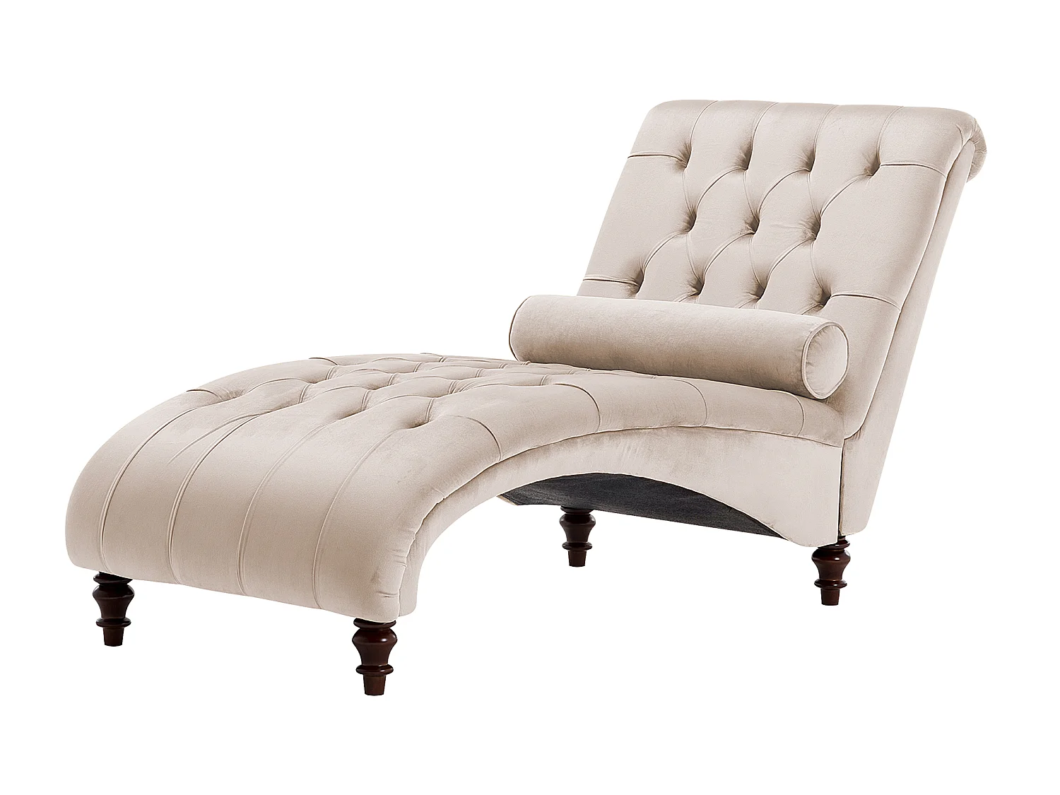 Chaise longue MURET Velours Beige