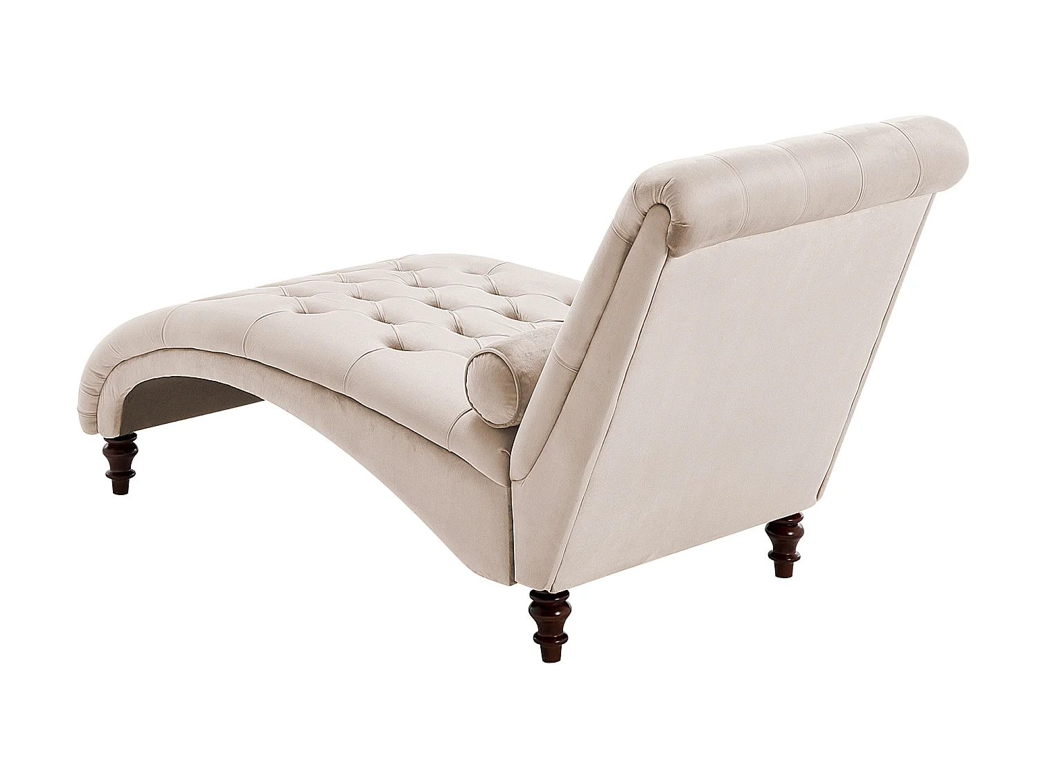Chaise longue MURET Fluweel Beige