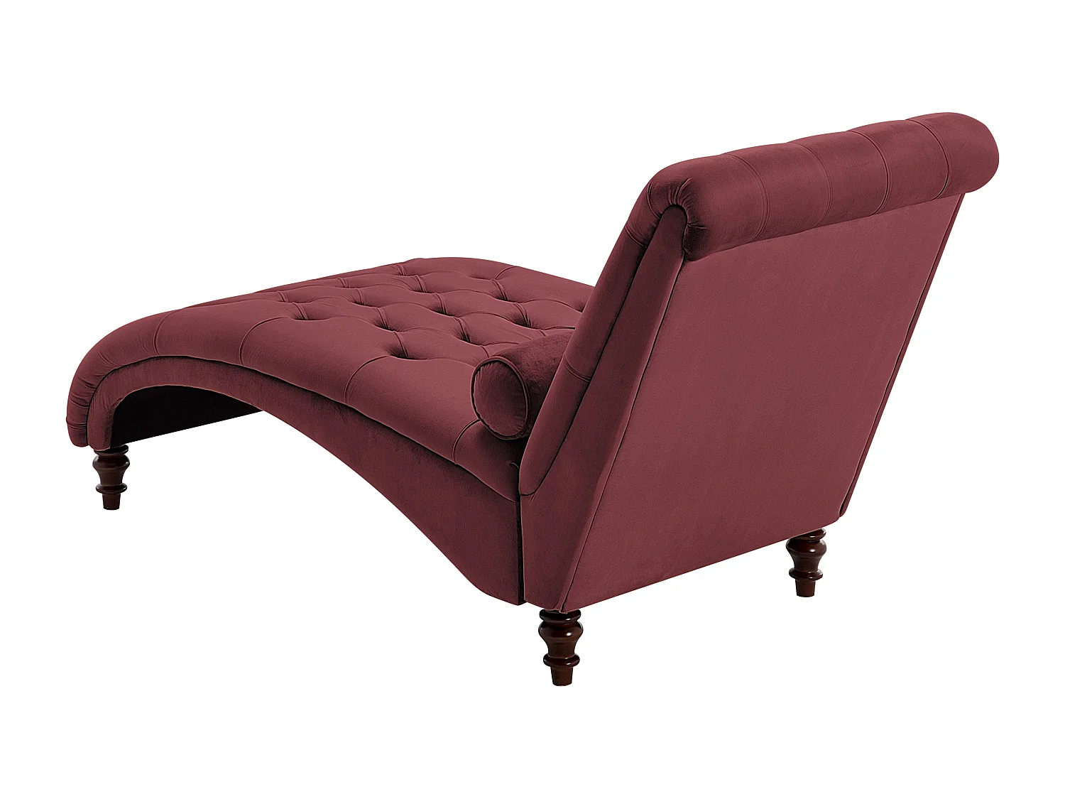 Chaise longue MURET Fluweel Rood